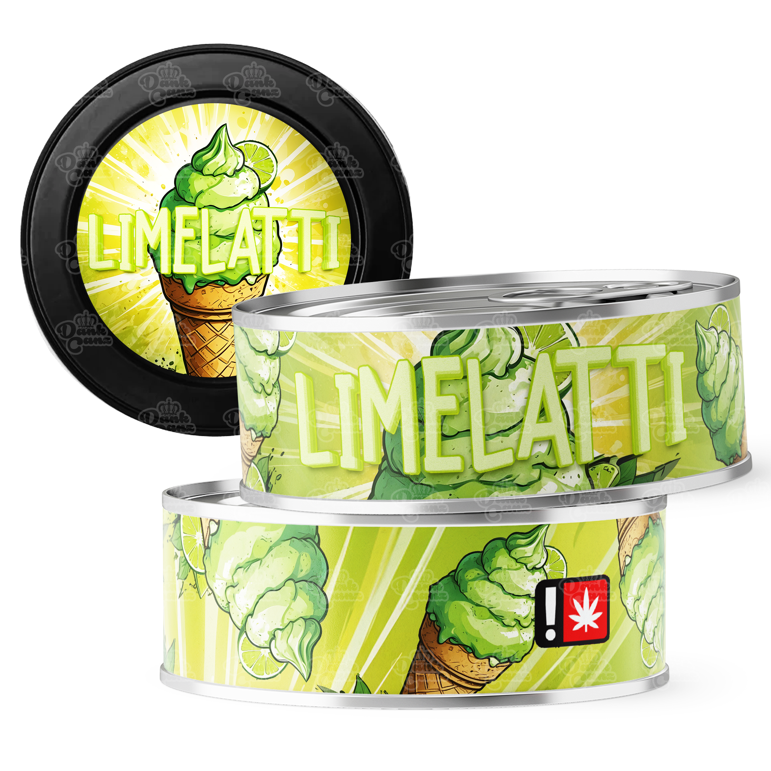 Limelatti 3.5g Self Seal Tins - DC Packaging Custom Cannabis Packaging