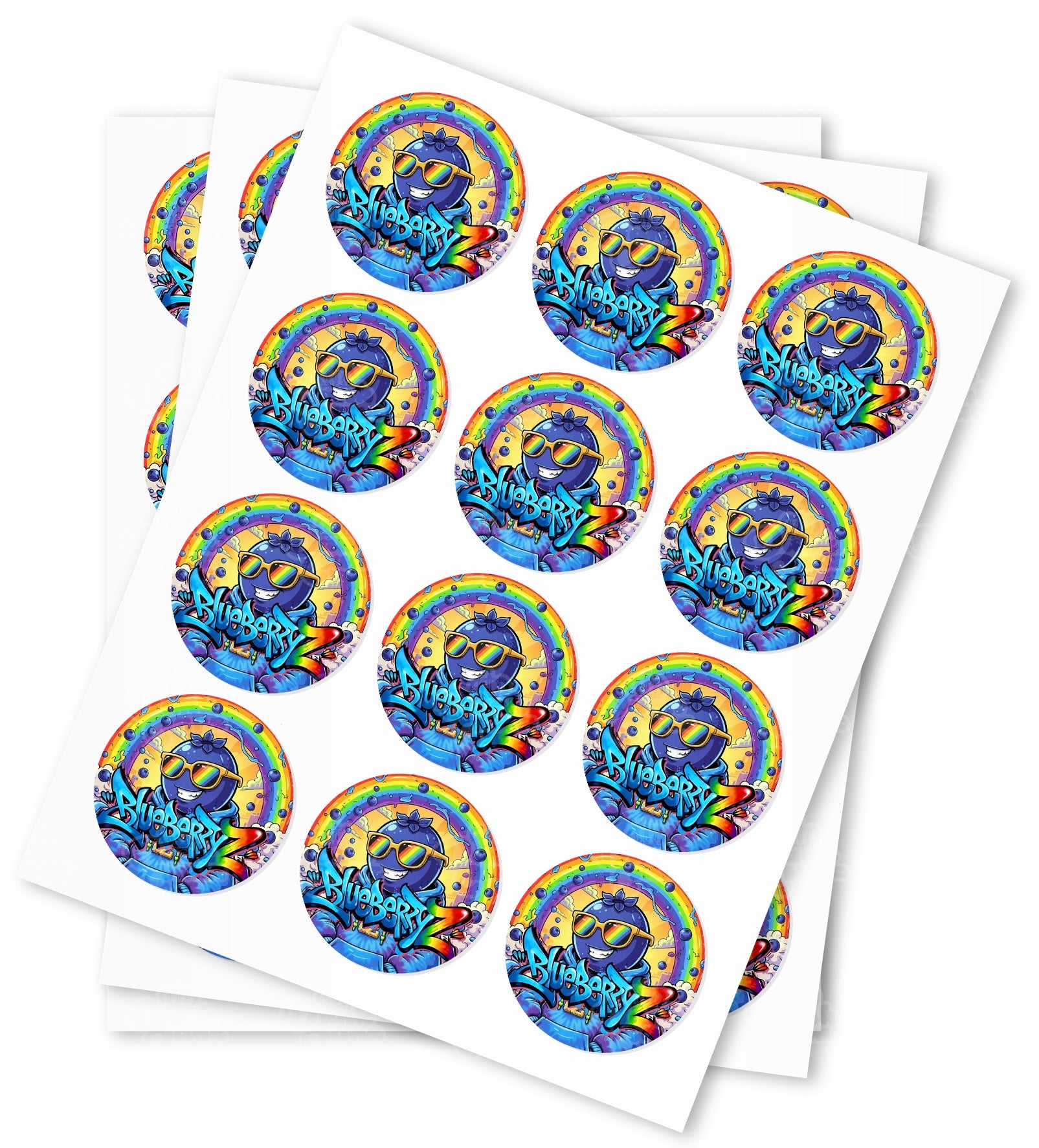 Blueberry Z Strain Stickers - DC Packaging Custom Cannabis Packaging
