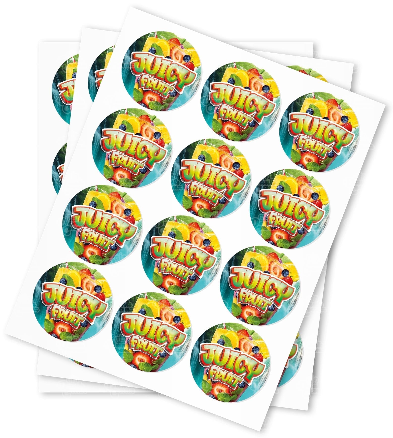 Juicy Fruit Strain Stickers - DC Packaging Custom Cannabis Packaging