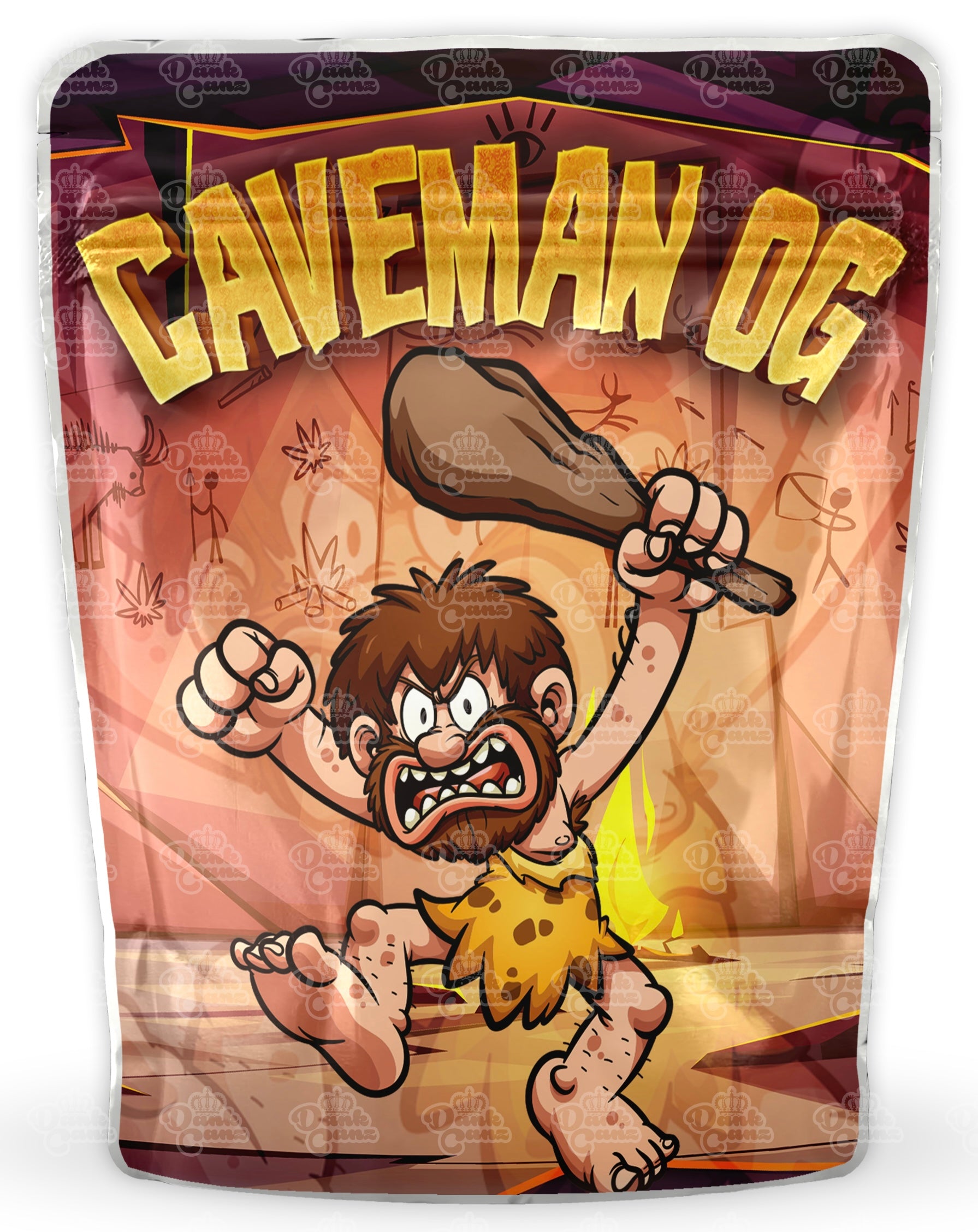 Caveman OG Mylar Bags - DC Packaging Custom Cannabis Packaging