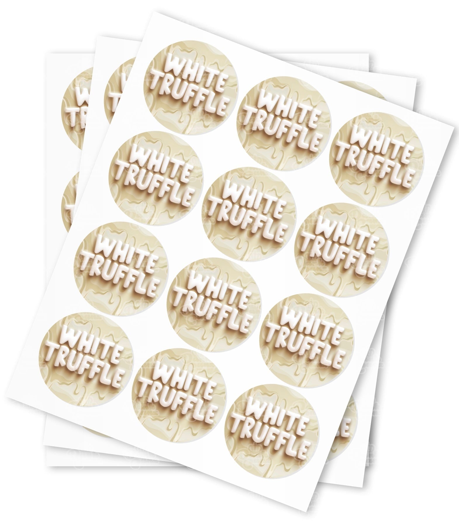 White Truffle Strain Stickers - DC Packaging Custom Cannabis Packaging