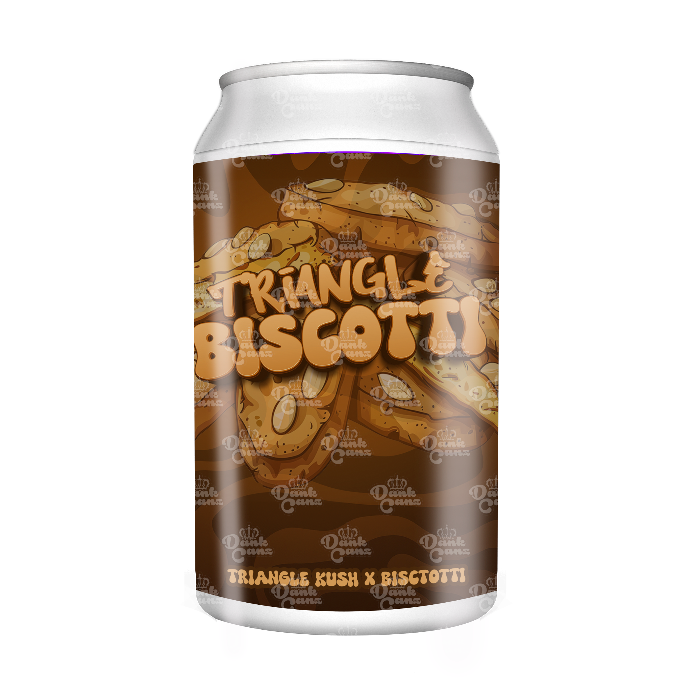 Triangle Biscotti 3.5g Plastic Soda Cans - DC Packaging Custom Cannabis Packaging