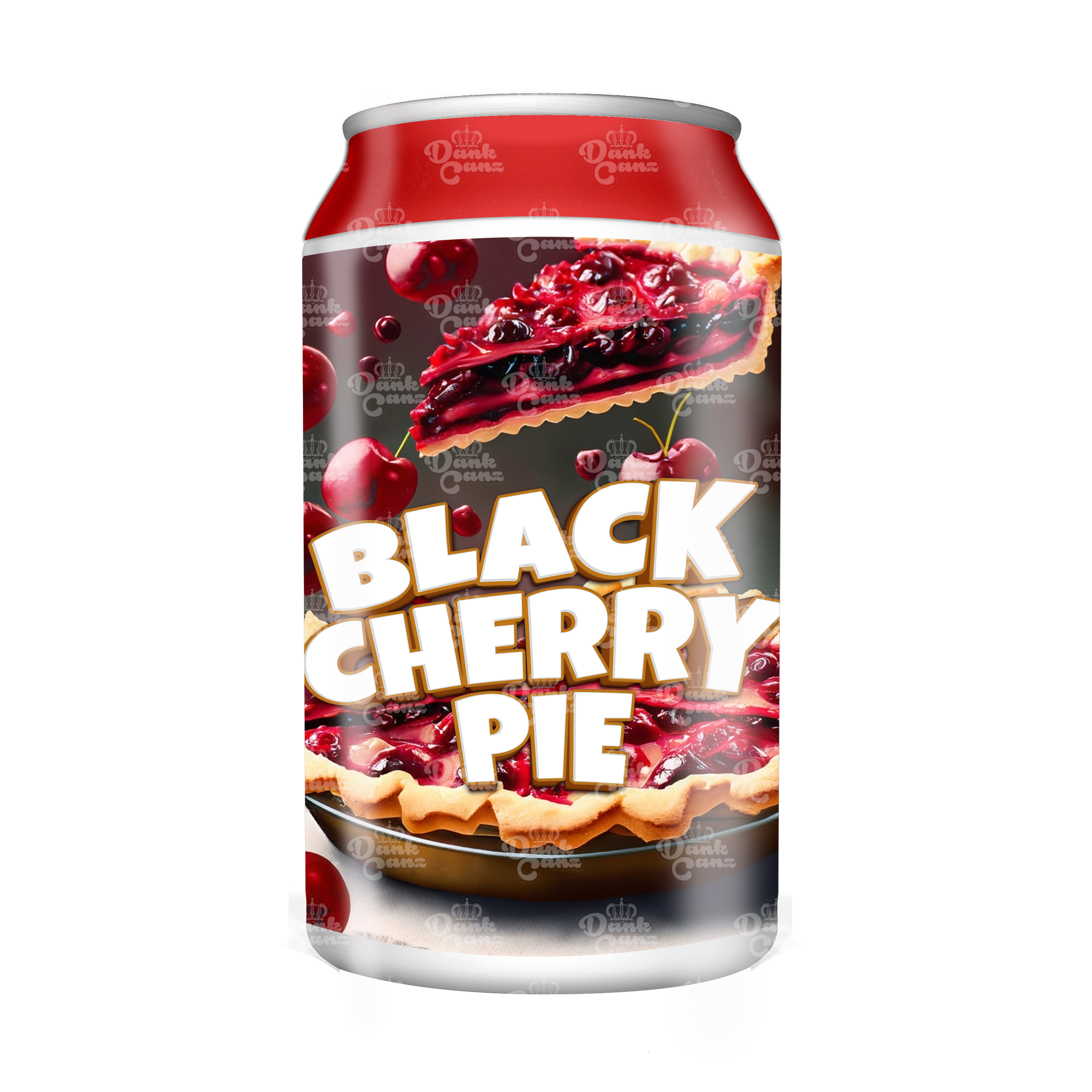 Black Cherry Pie 3.5g Plastic Soda Cans - DC Packaging Custom Cannabis Packaging