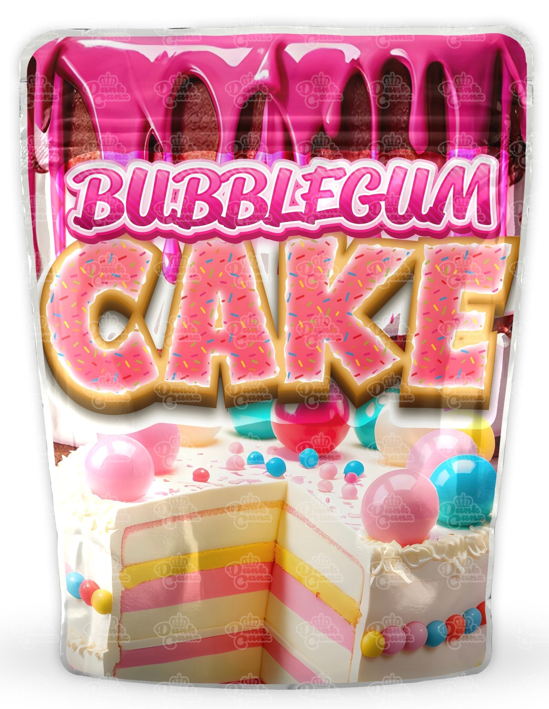 Bubblegum Cake Mylar Bags - DC Packaging Custom Cannabis Packaging