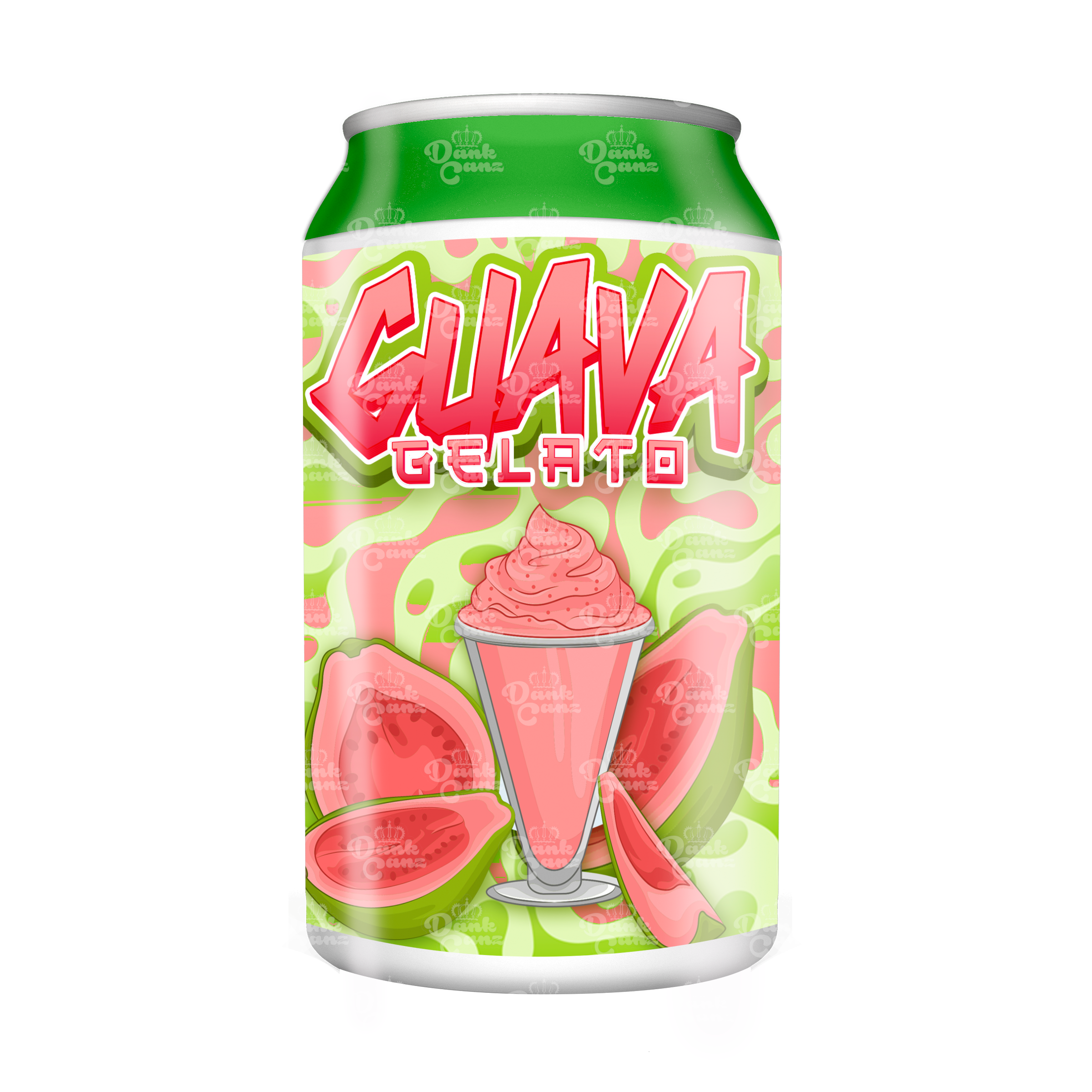 Guava Gelato 3.5g Plastic Soda Cans - DC Packaging Custom Cannabis Packaging