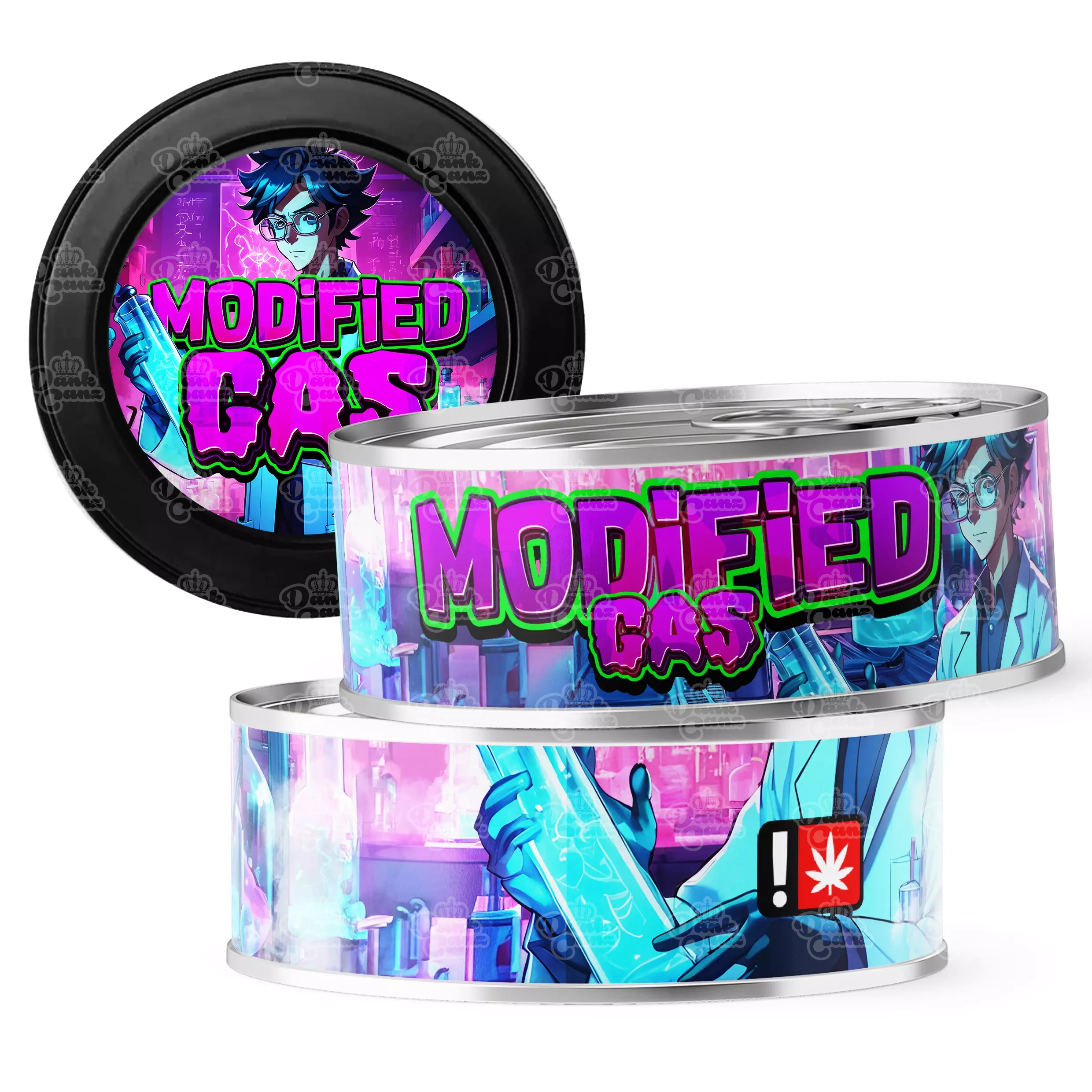Modified Gas 3.5g Self Seal Tins - DC Packaging Custom Cannabis Packaging