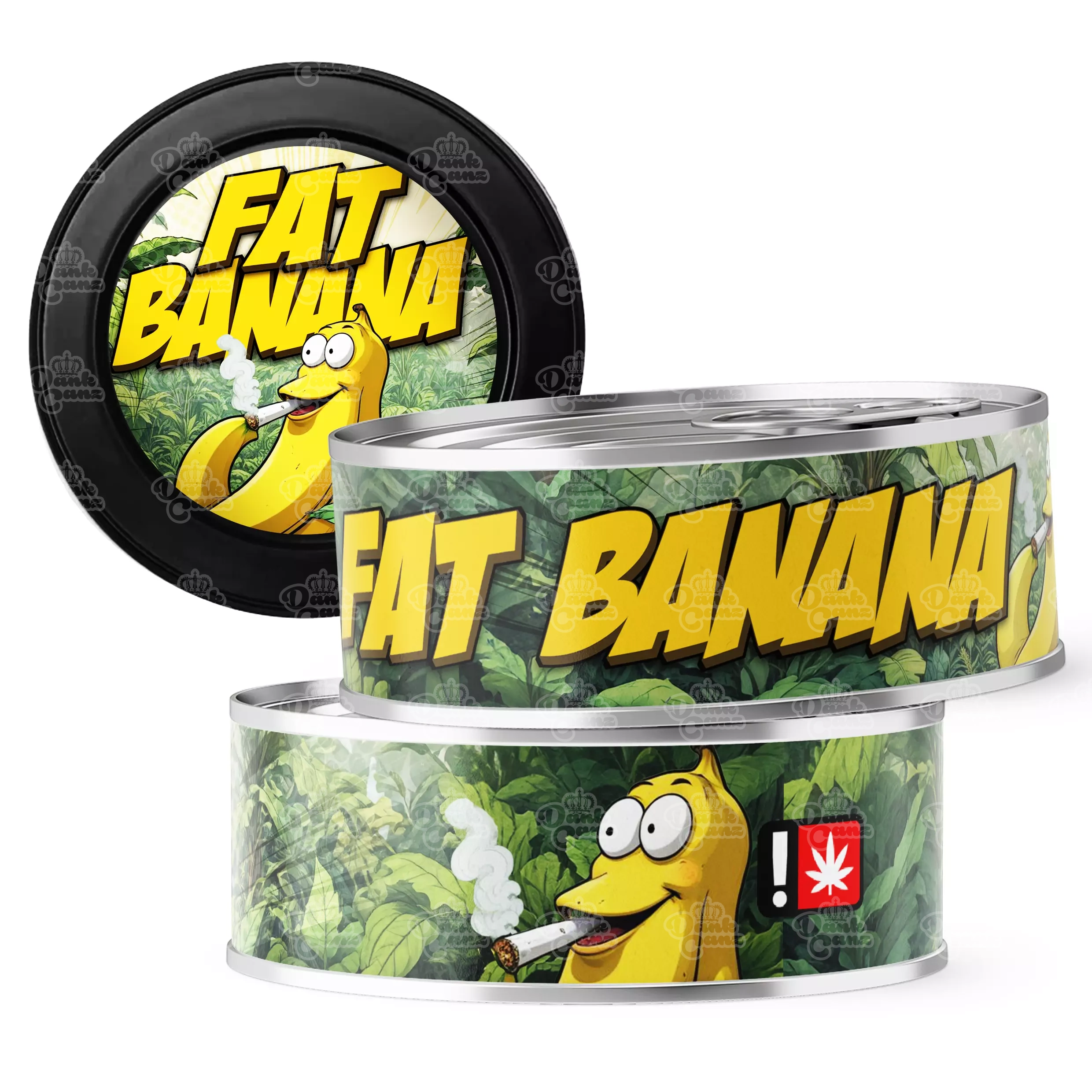 Fat Banana 3.5g Self Seal Tins - DC Packaging Custom Cannabis Packaging