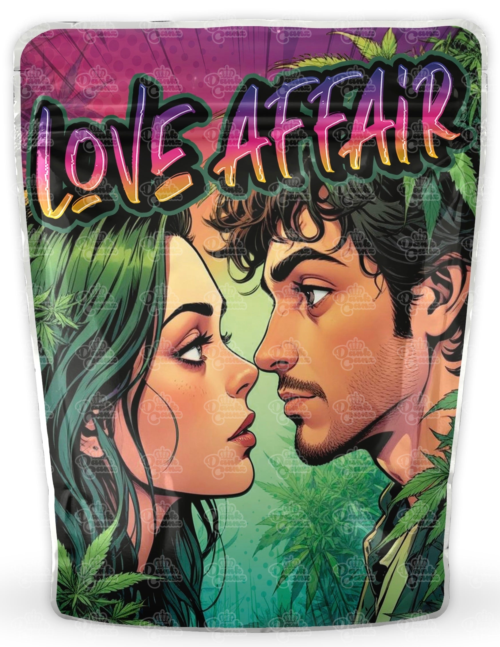 Love Affair Mylar Bags - DC Packaging Custom Cannabis Packaging