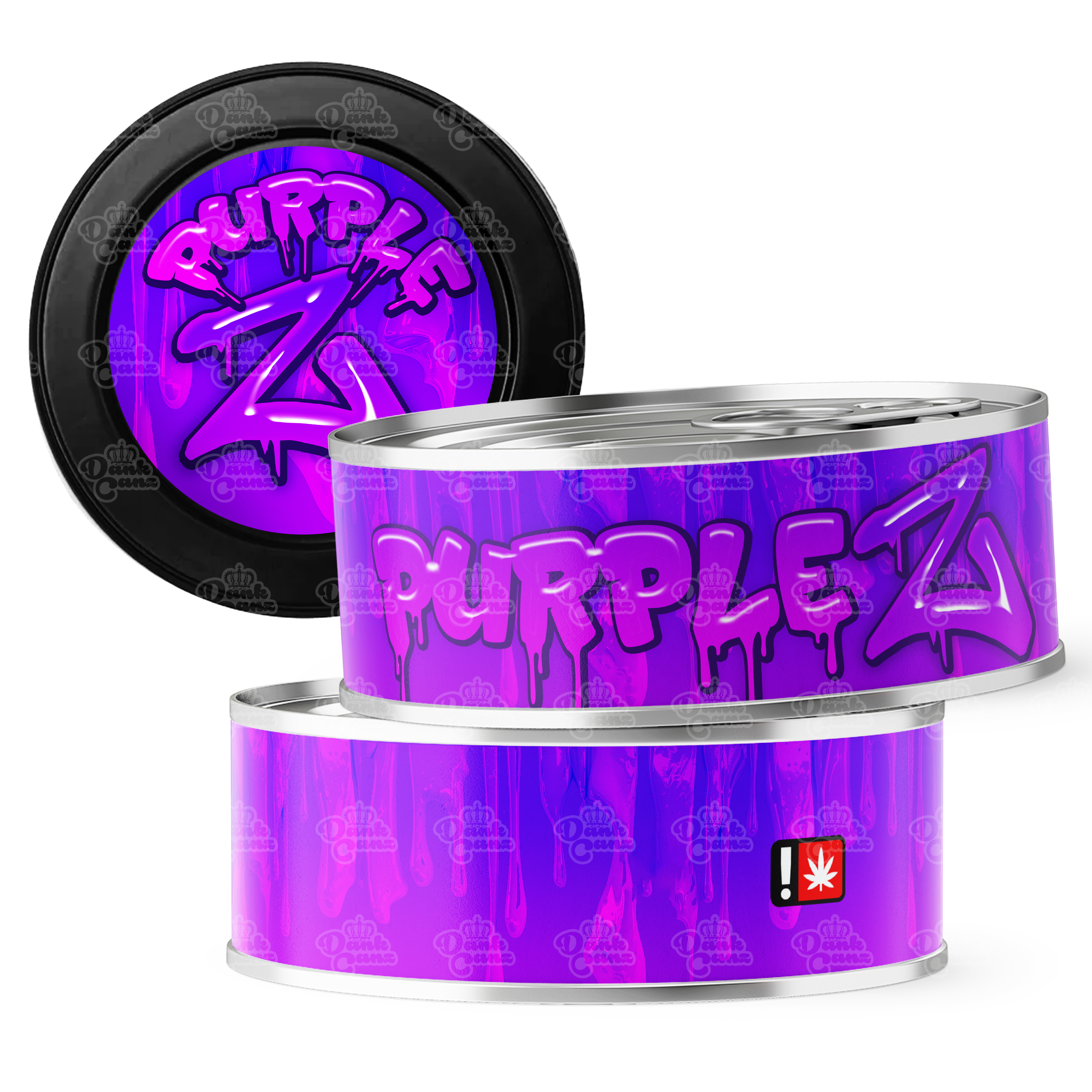 Purple Z 3.5g Self Seal Tins - DC Packaging Custom Cannabis Packaging