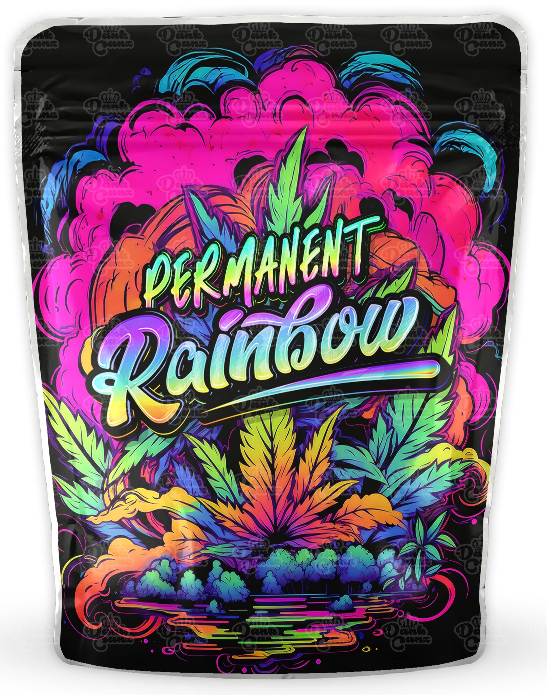 Permanent Rainbow Mylar Bags - DC Packaging Custom Cannabis Packaging