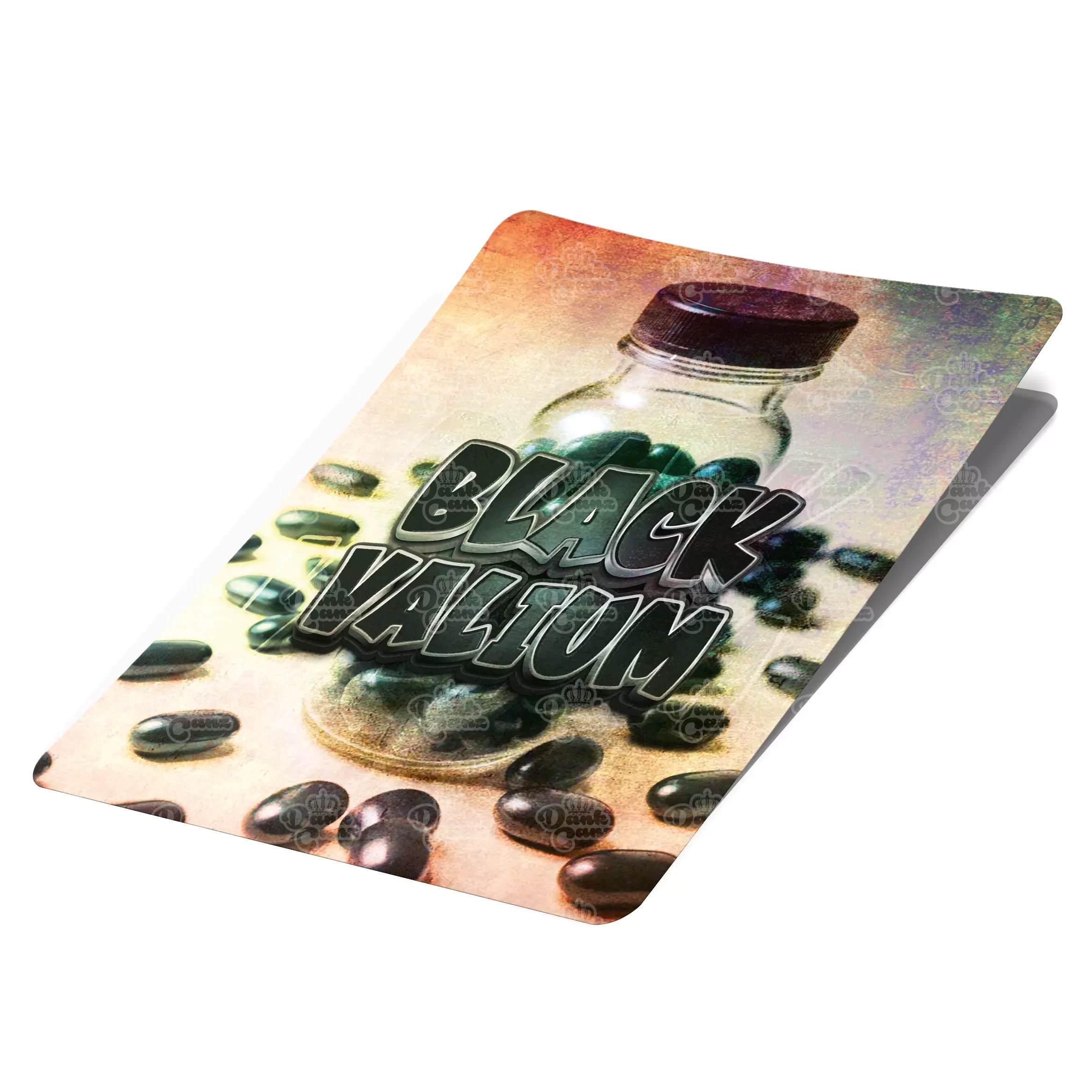 Black Valium Mylar Bag Labels - Labels only - DC Packaging Custom Cannabis Packaging
