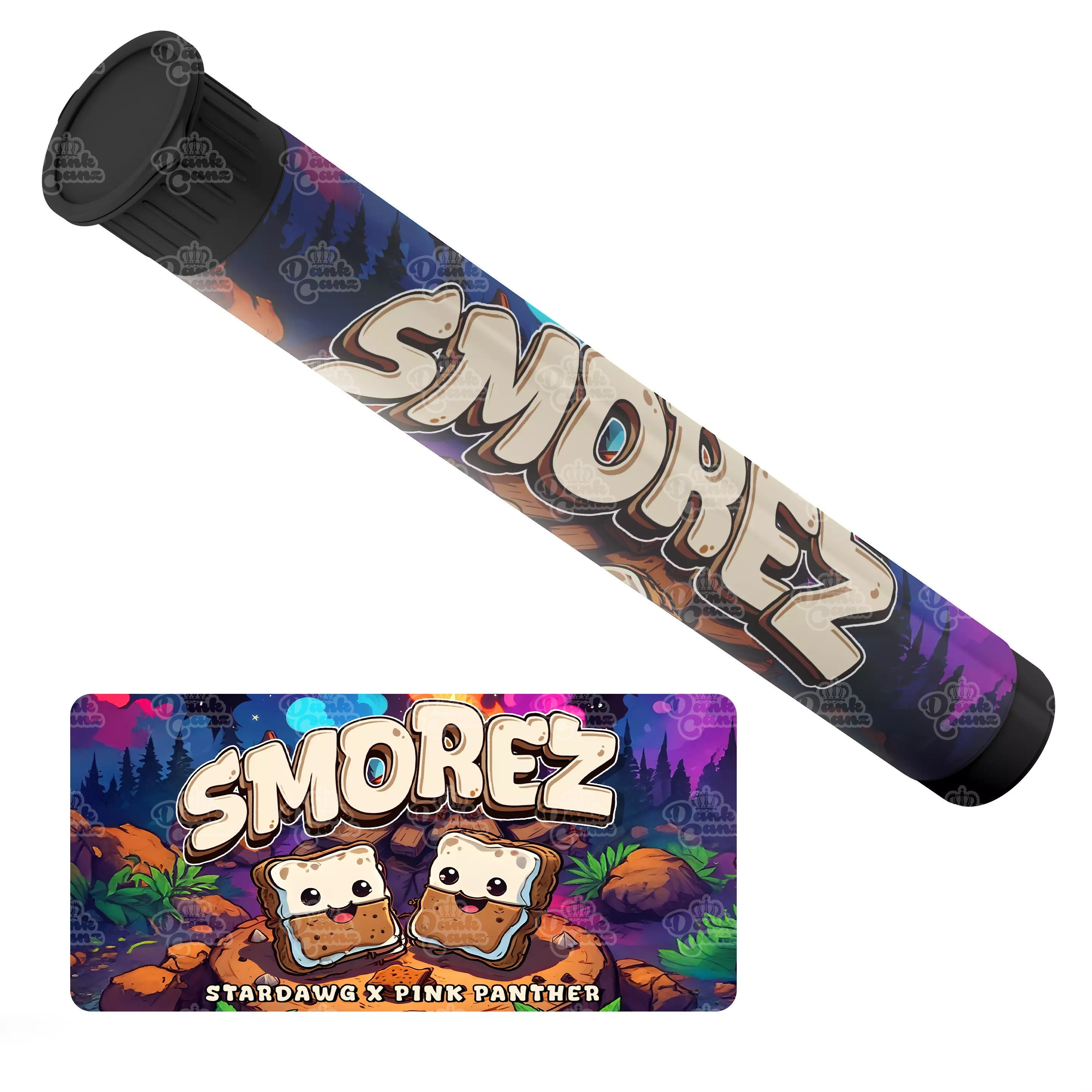 Smorez Pre Roll Tubes - Labelled - DC Packaging Custom Cannabis Packaging