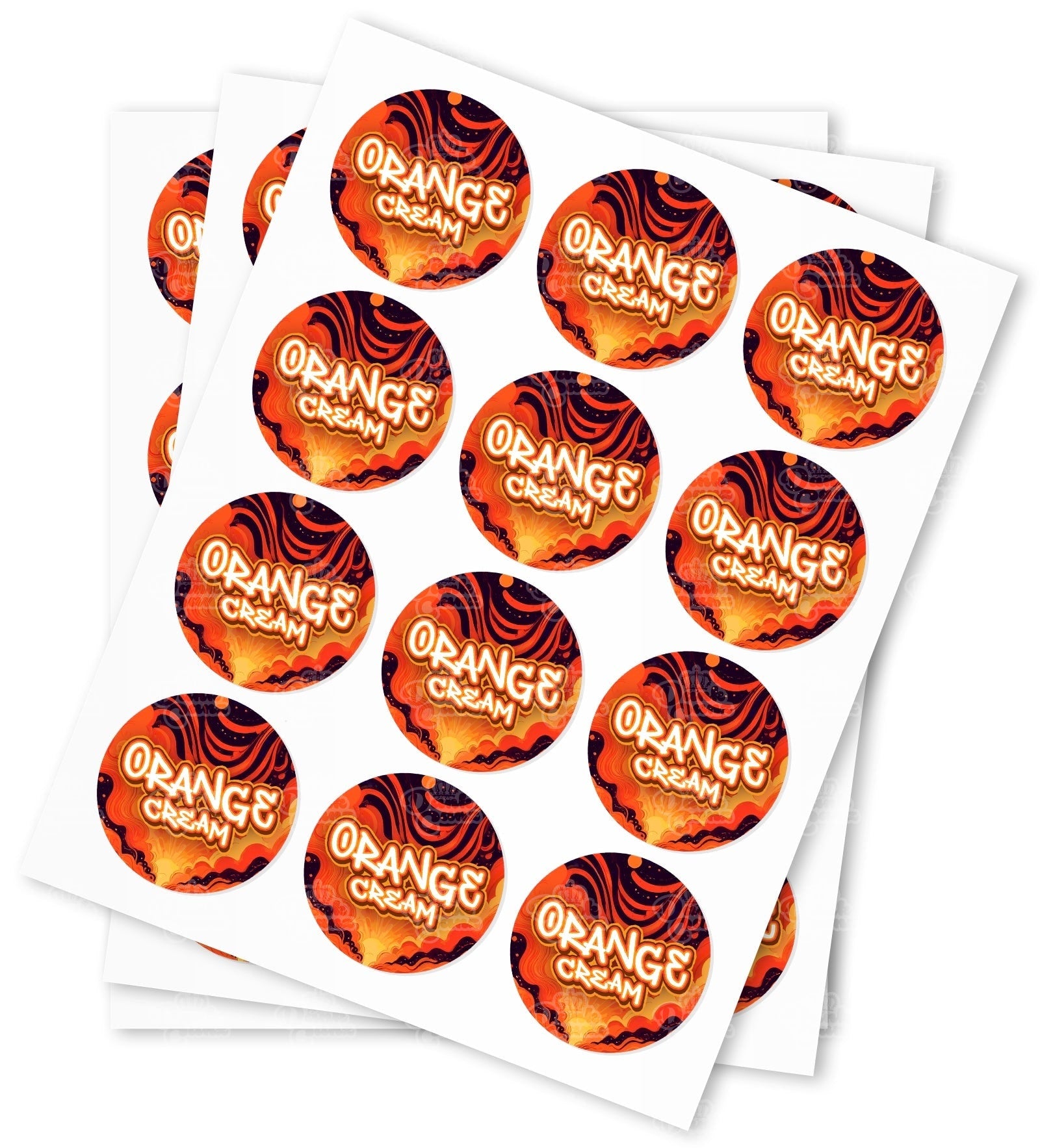 Orange Cream Strain Stickers - DC Packaging Custom Cannabis Packaging