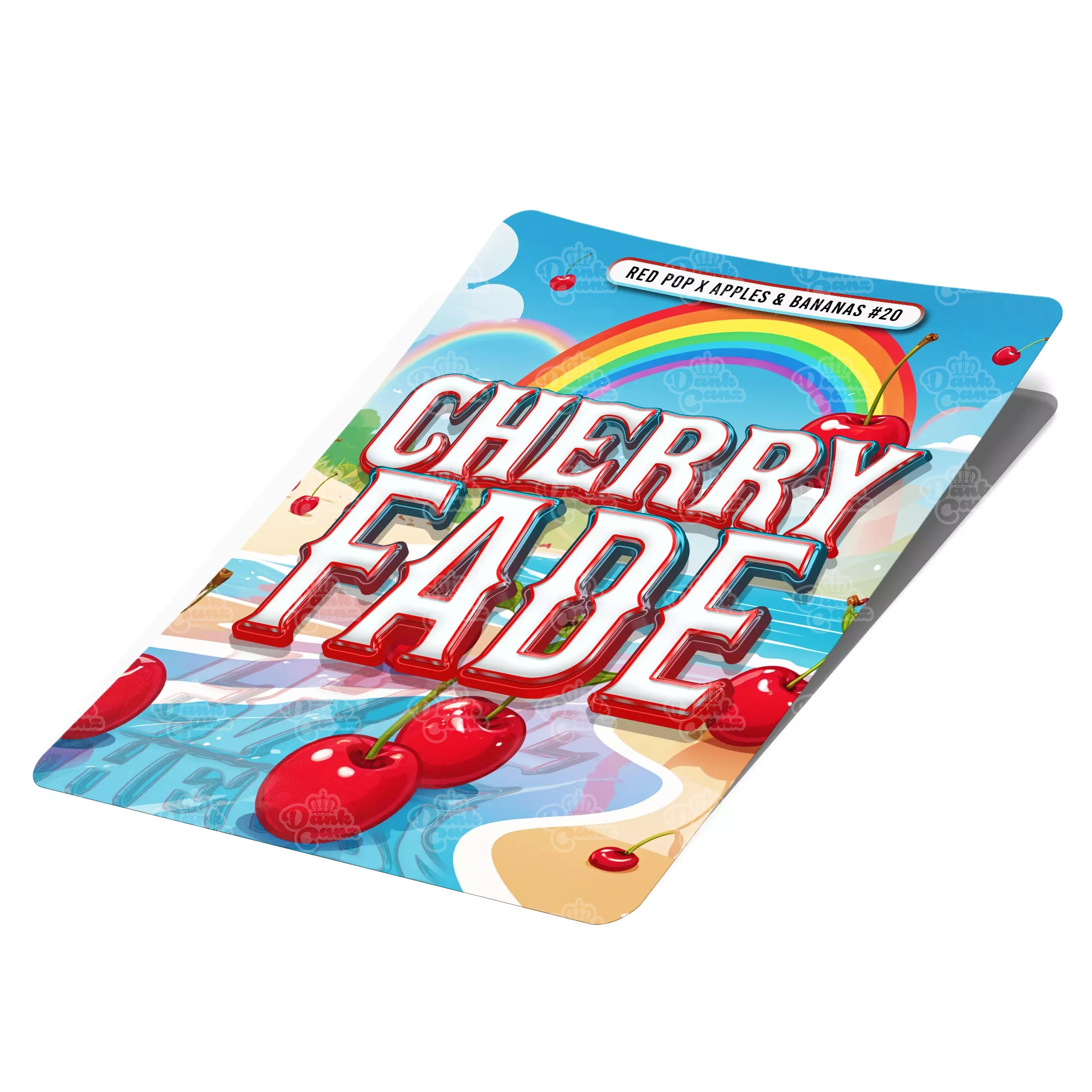 Cherry Fade Mylar Bag Labels - Labels only - DC Packaging Custom Cannabis Packaging