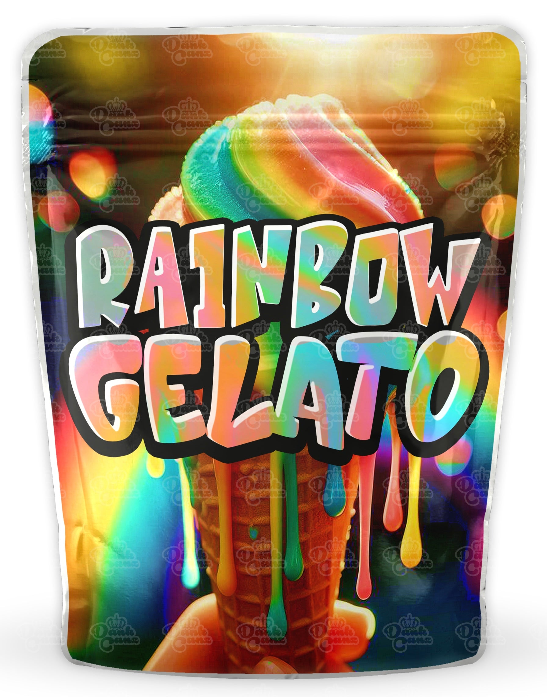 Rainbow Gelato Mylar Bags - DC Packaging Custom Cannabis Packaging