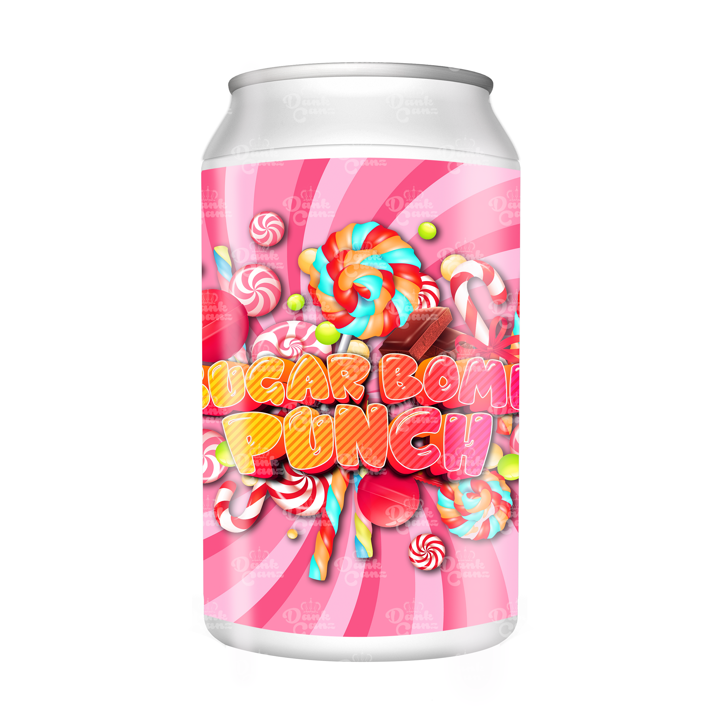 Sugar Bomb Punch 3.5g Plastic Soda Cans - DC Packaging Custom Cannabis Packaging