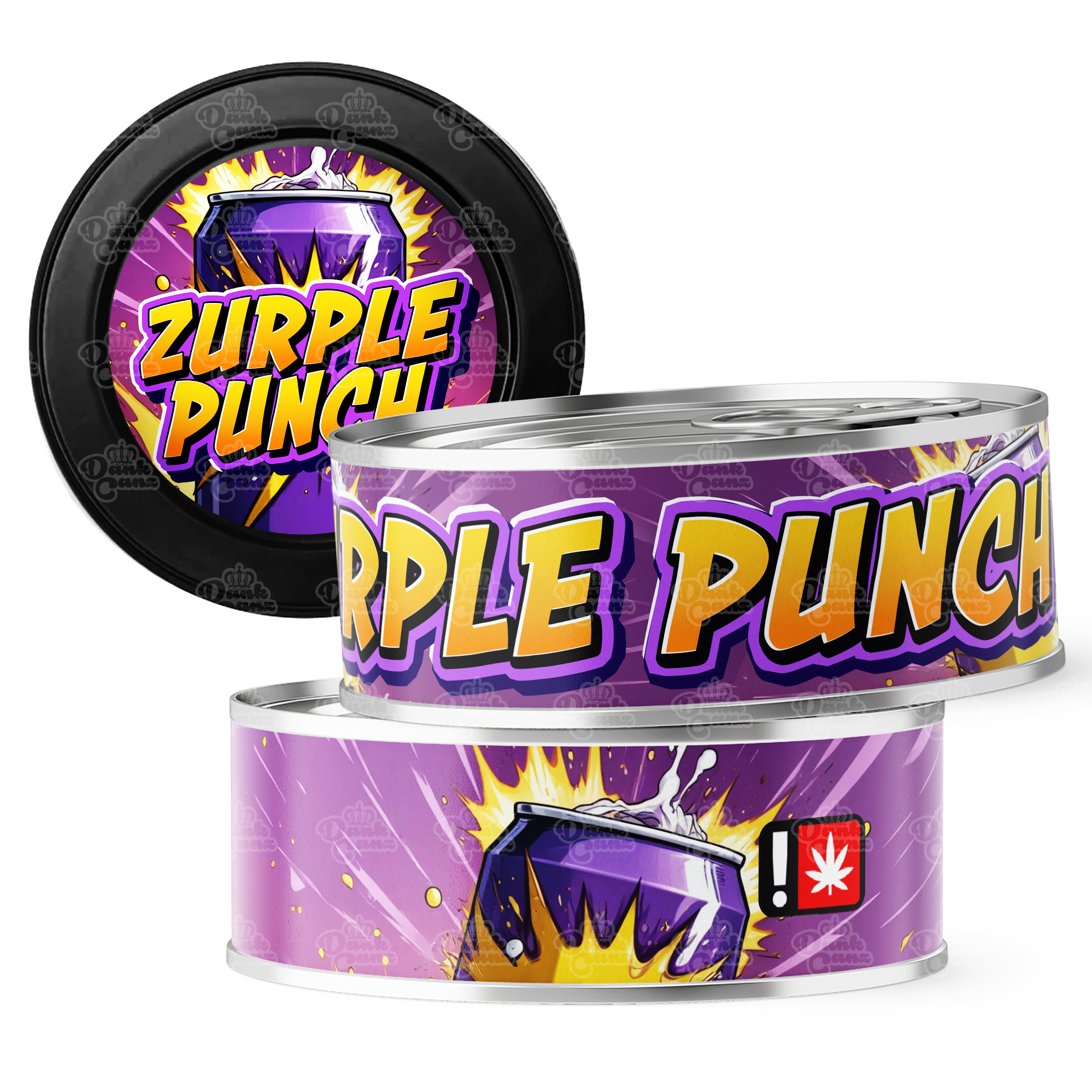 Zurple Punch 3.5g Self Seal Tins - DC Packaging Custom Cannabis Packaging