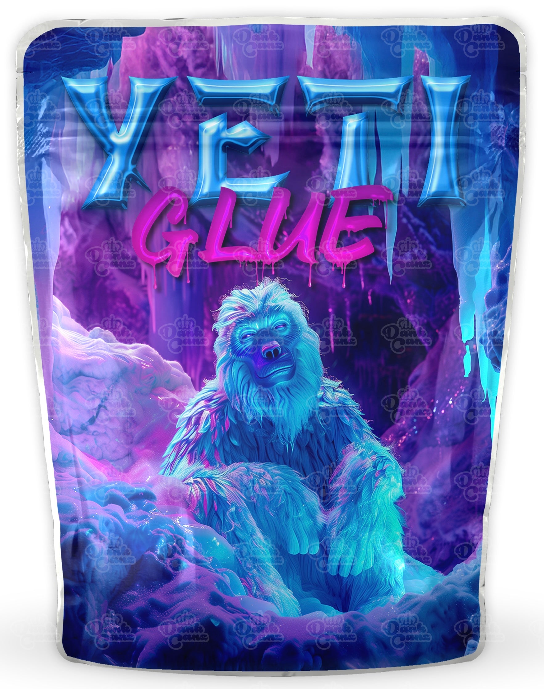 Yeti Glue Mylar Bags - DC Packaging Custom Cannabis Packaging