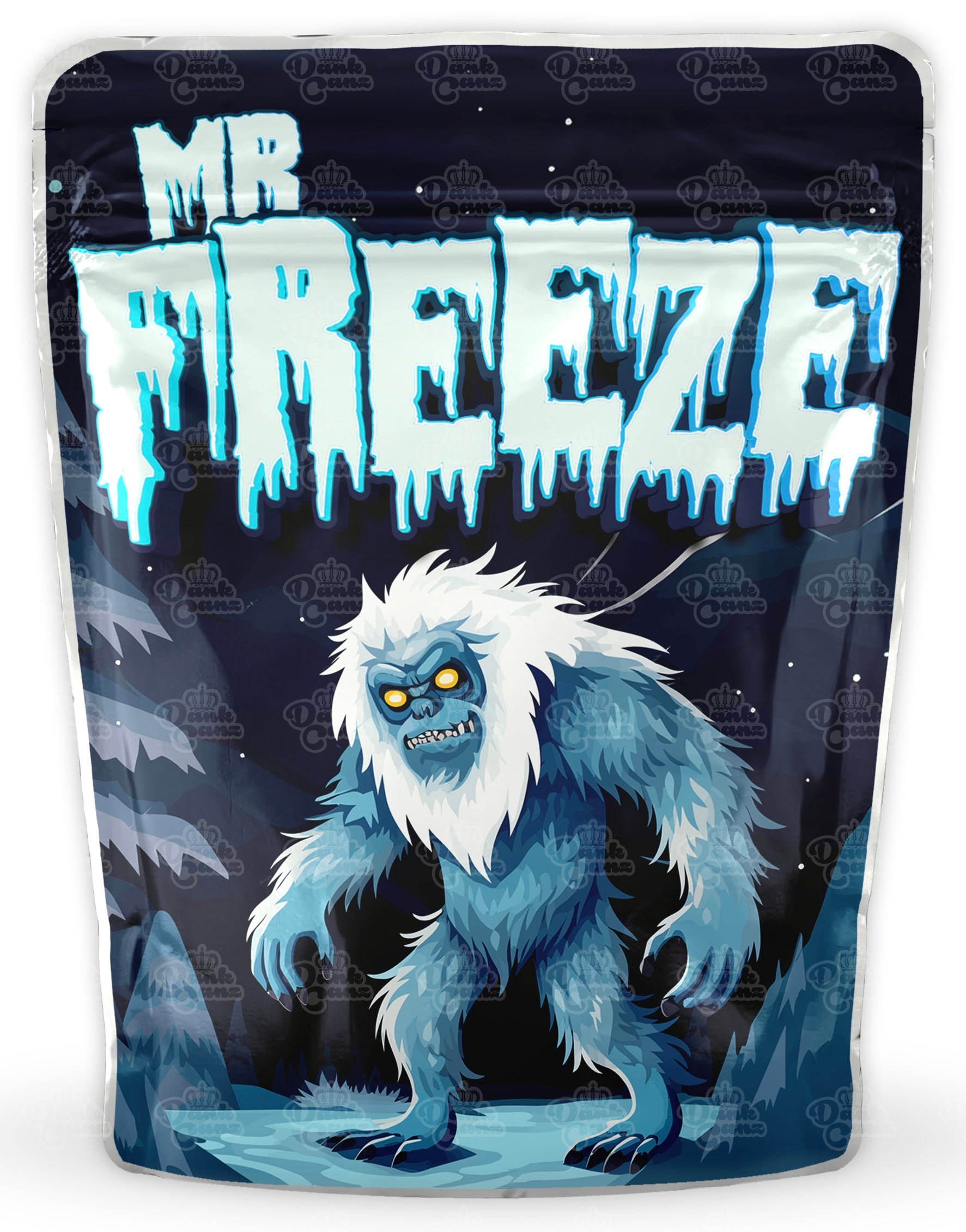 Mr Freeze Mylar Bags - DC Packaging Custom Cannabis Packaging