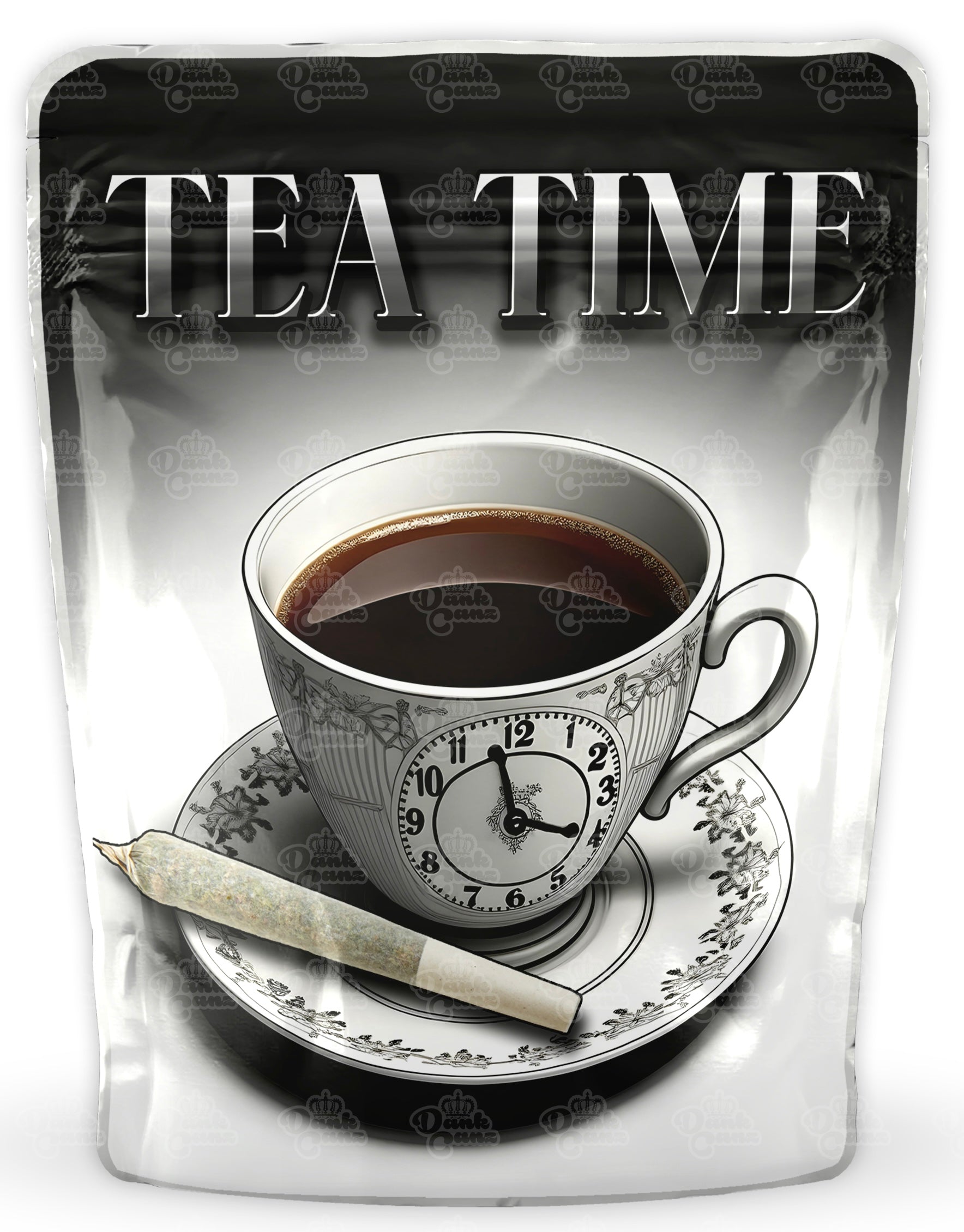 Tea Time Mylar Bags - DC Packaging Custom Cannabis Packaging