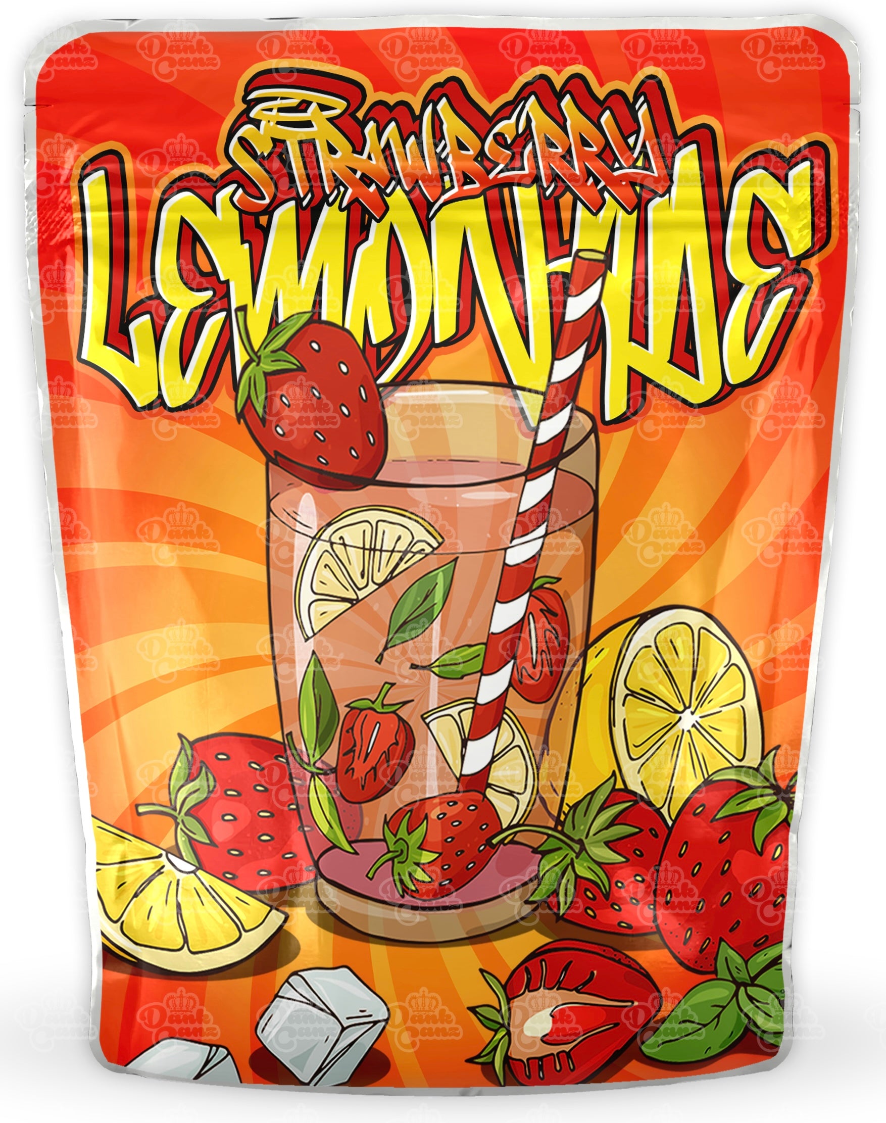Strawberry Lemonade Mylar Bags - DC Packaging Custom Cannabis Packaging
