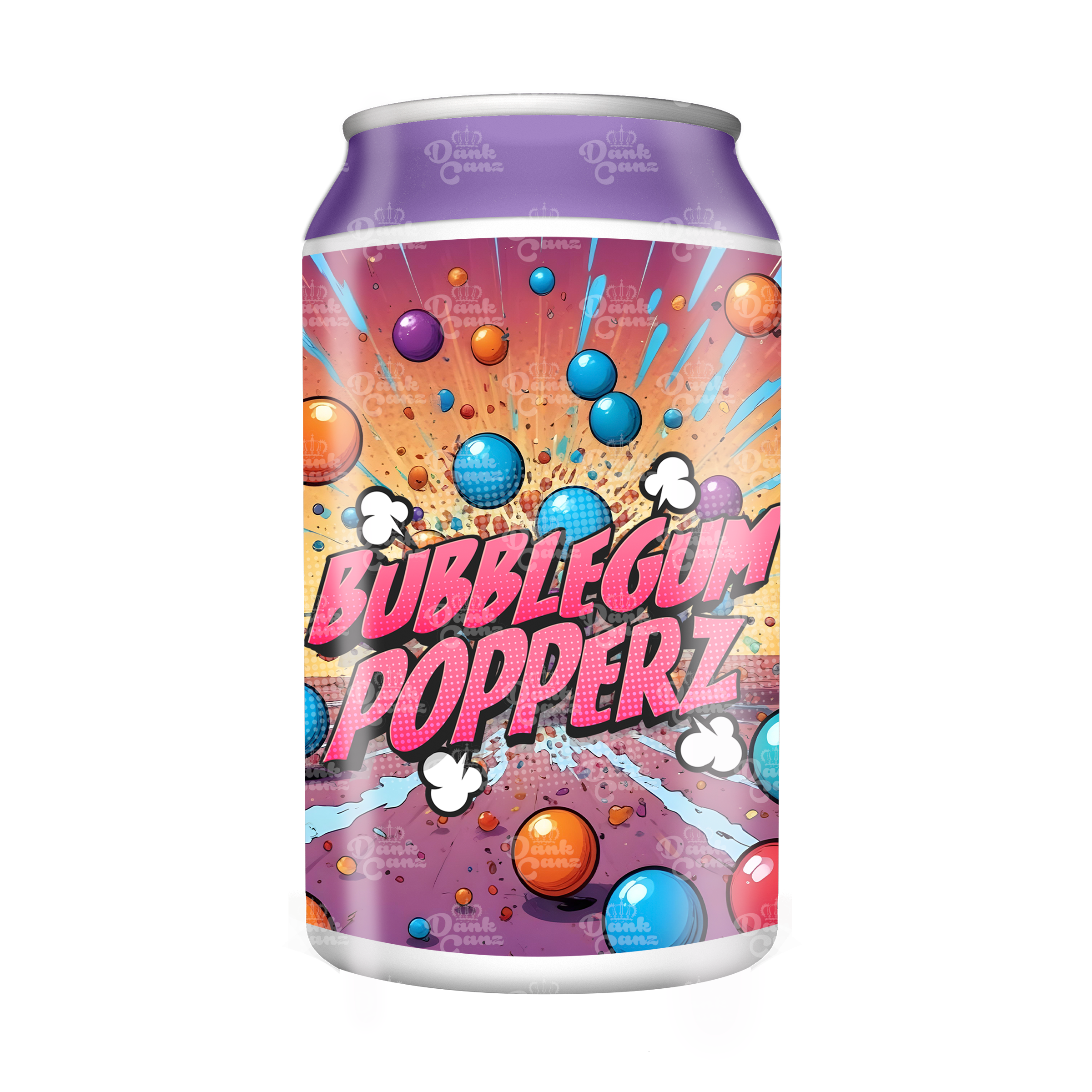 Bubblegum Popperz 3.5g Plastic Soda Cans - DC Packaging Custom Cannabis Packaging