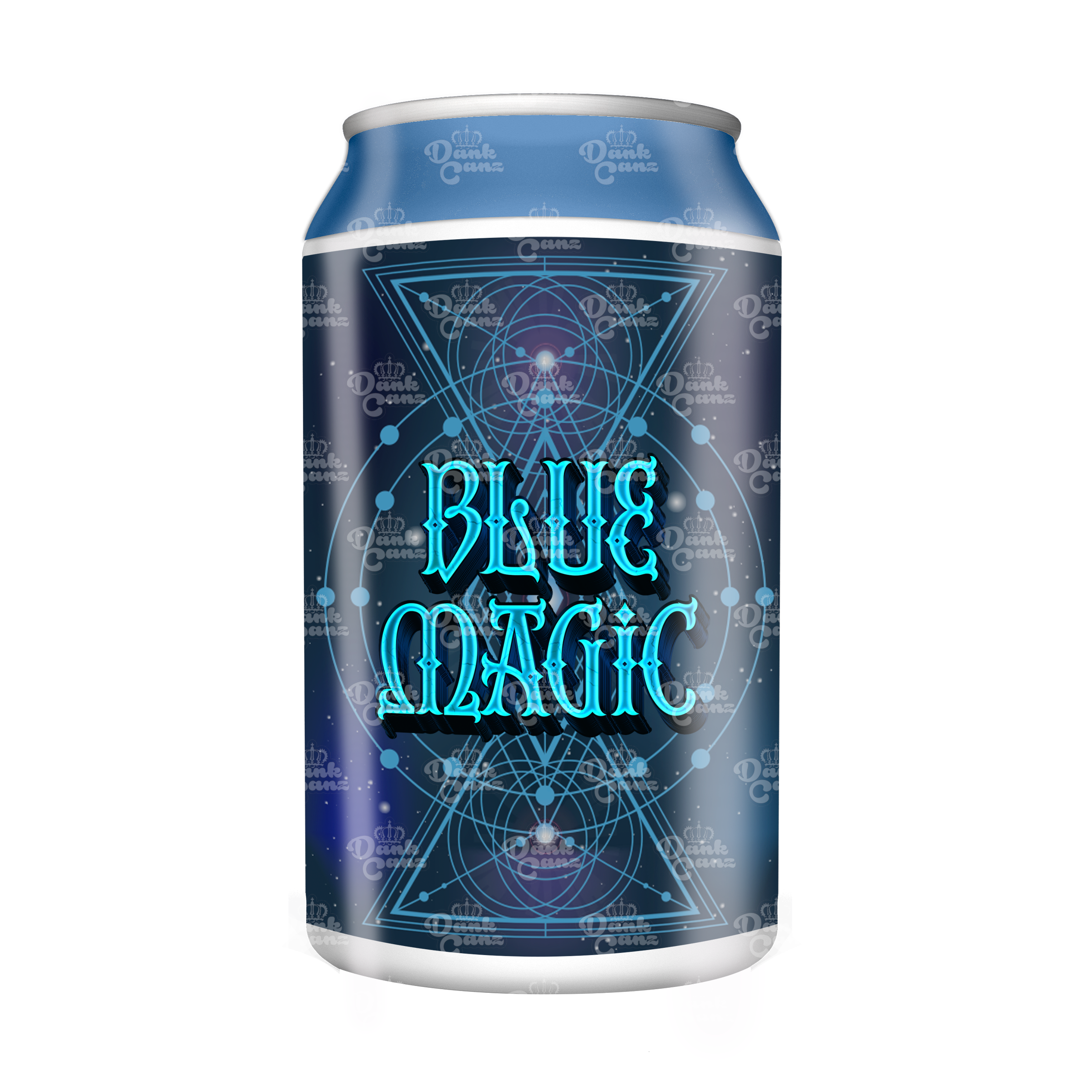 Blue Magic 3.5g Plastic Soda Cans - DC Packaging Custom Cannabis Packaging