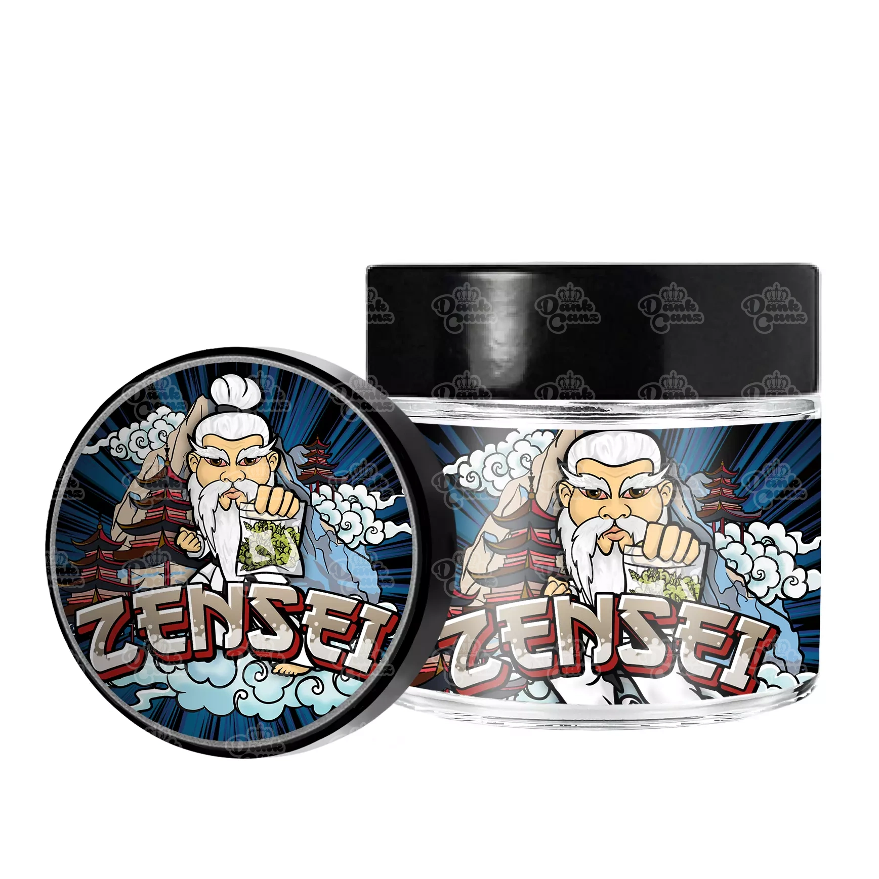 Zensei 3.5g/60ml Glass Jars - Labelled - DC Packaging Custom Cannabis Packaging