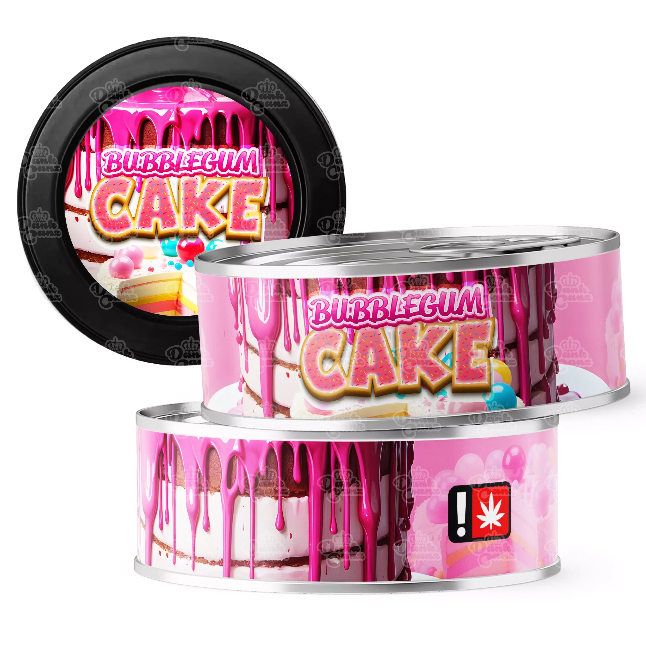 Bubblegum Cake 3.5g Self Seal Tins - DC Packaging Custom Cannabis Packaging