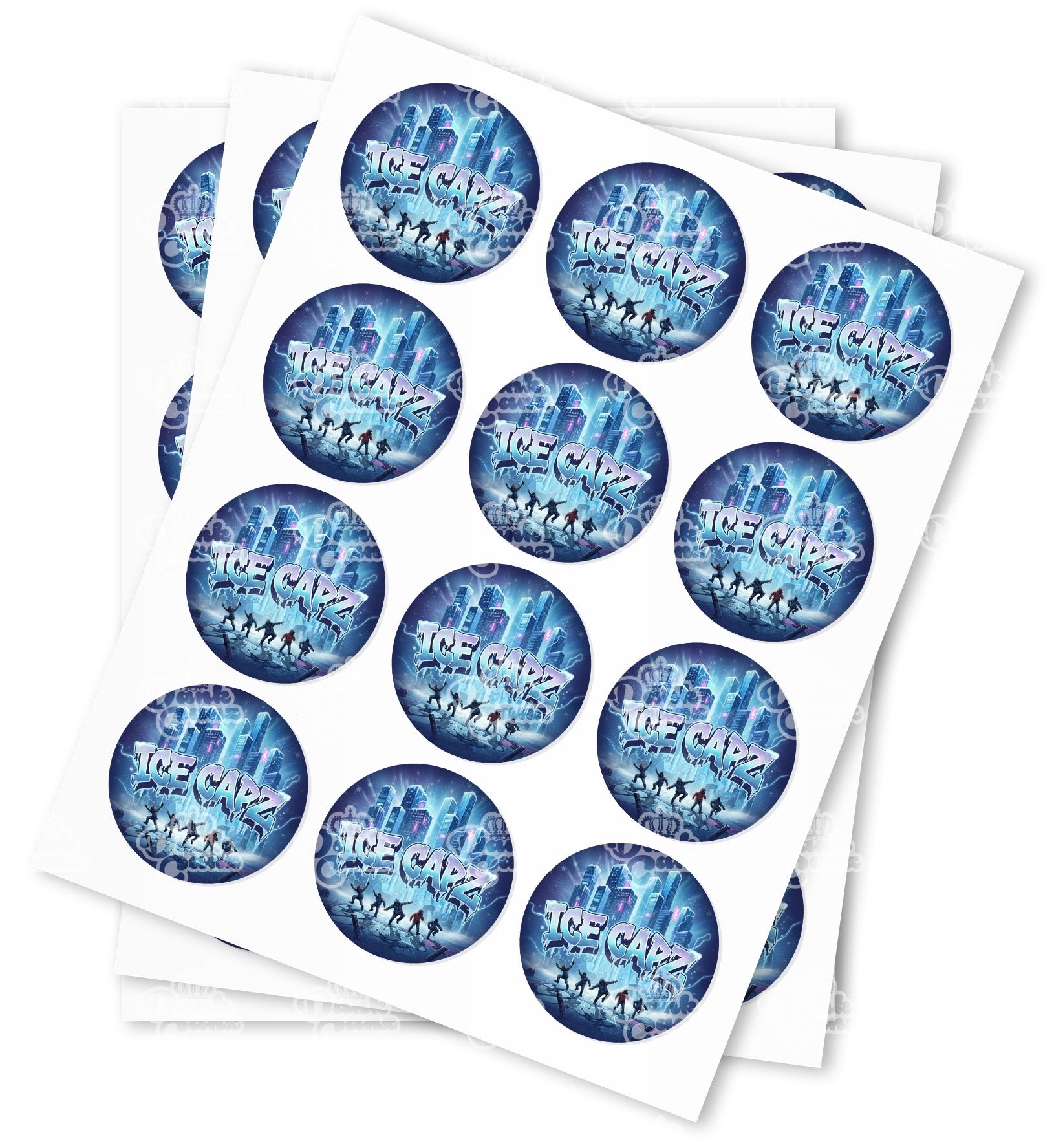 Ice Capz Strain Stickers - DC Packaging Custom Cannabis Packaging