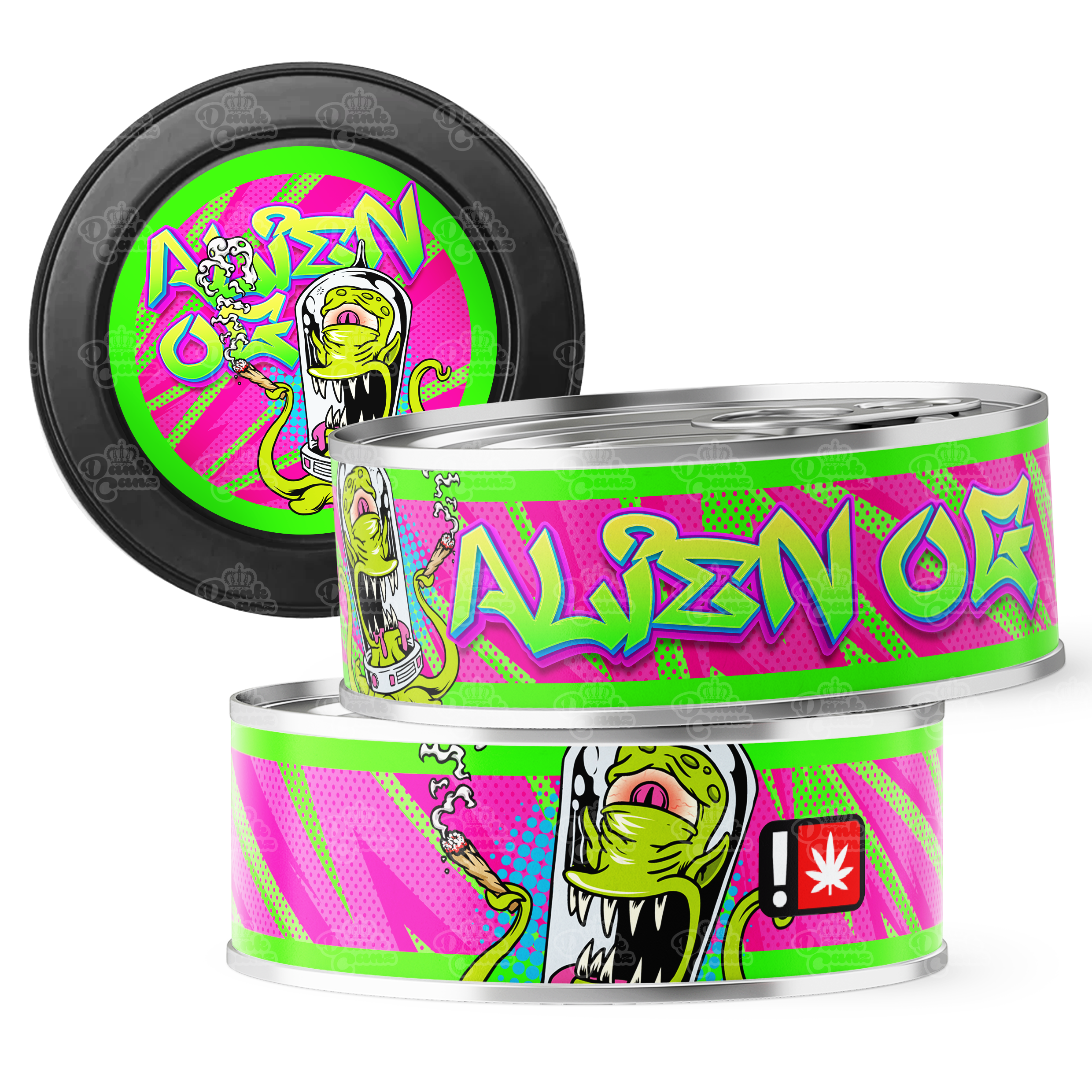 Alien OG 3.5g Self Seal Tins - DC Packaging Custom Cannabis Packaging