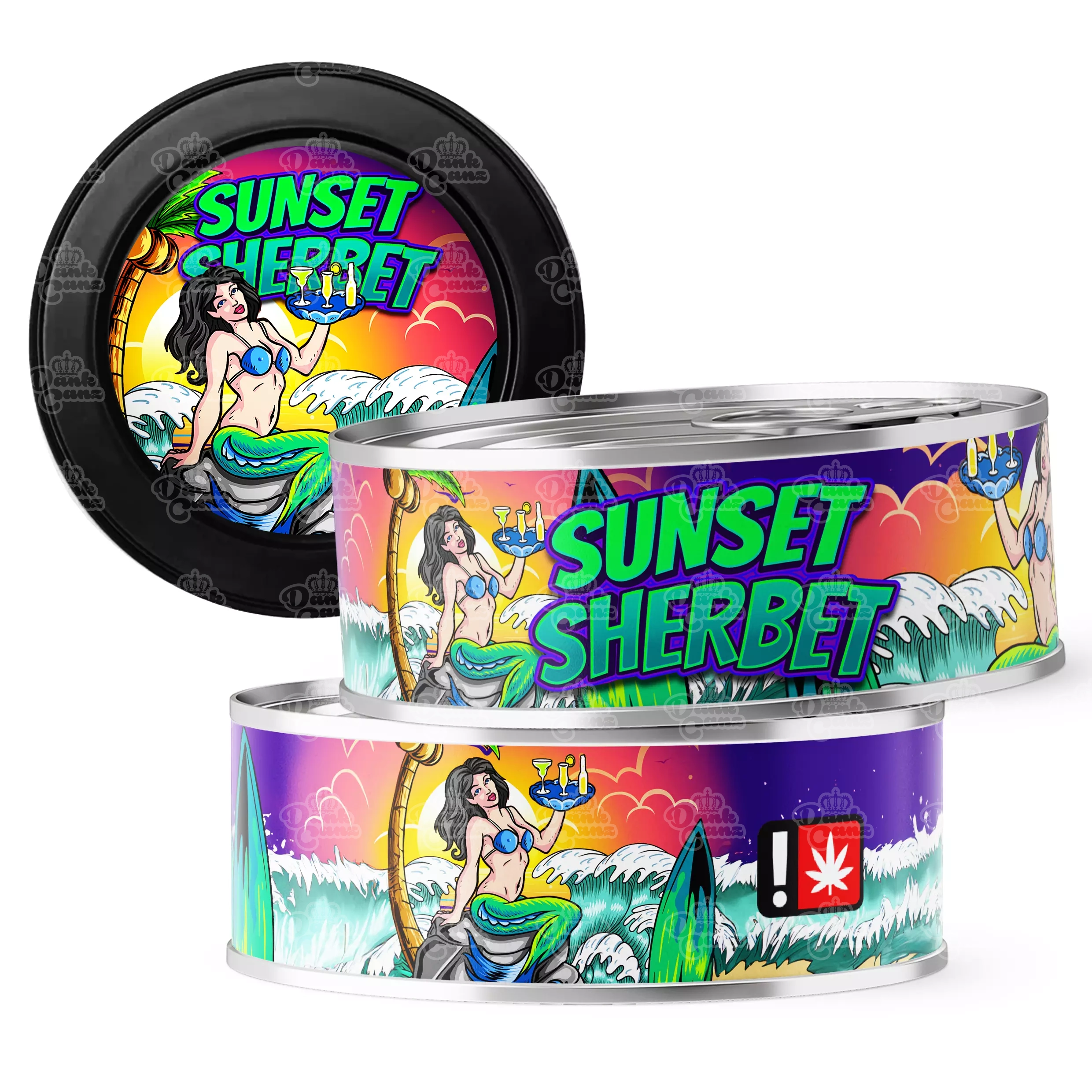 Sunset Sherbet 3.5g Self Seal Tins - DC Packaging Custom Cannabis Packaging