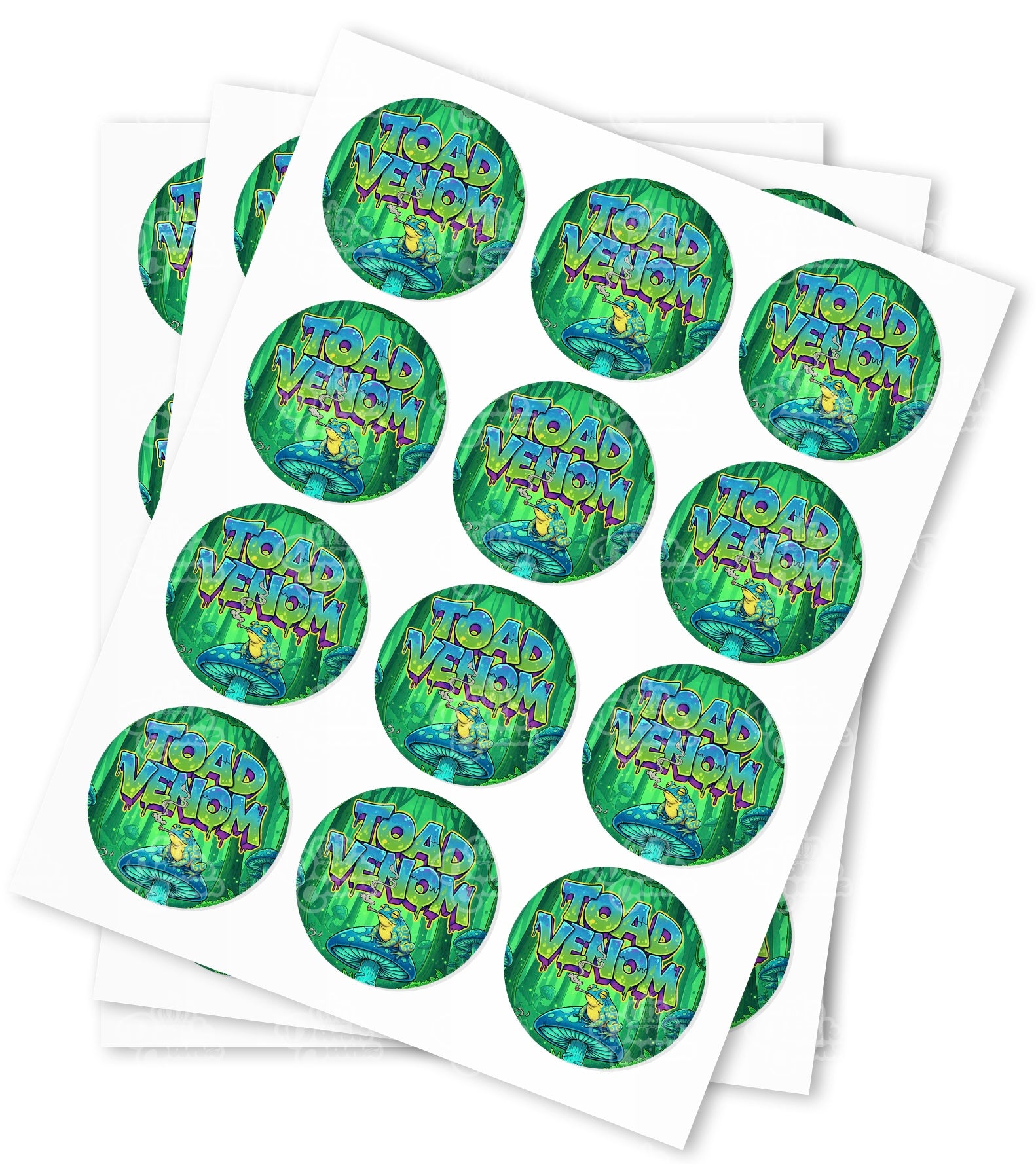 Toad Venom Strain Stickers - DC Packaging Custom Cannabis Packaging
