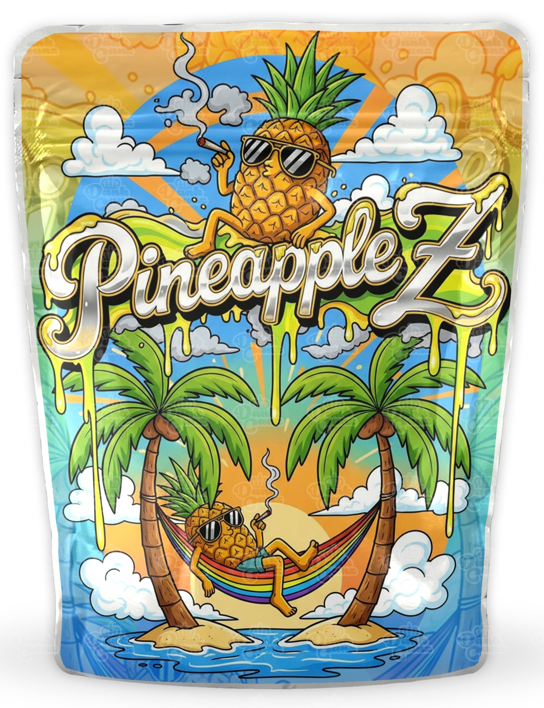 Pineapple Z Mylar Bags - DC Packaging Custom Cannabis Packaging