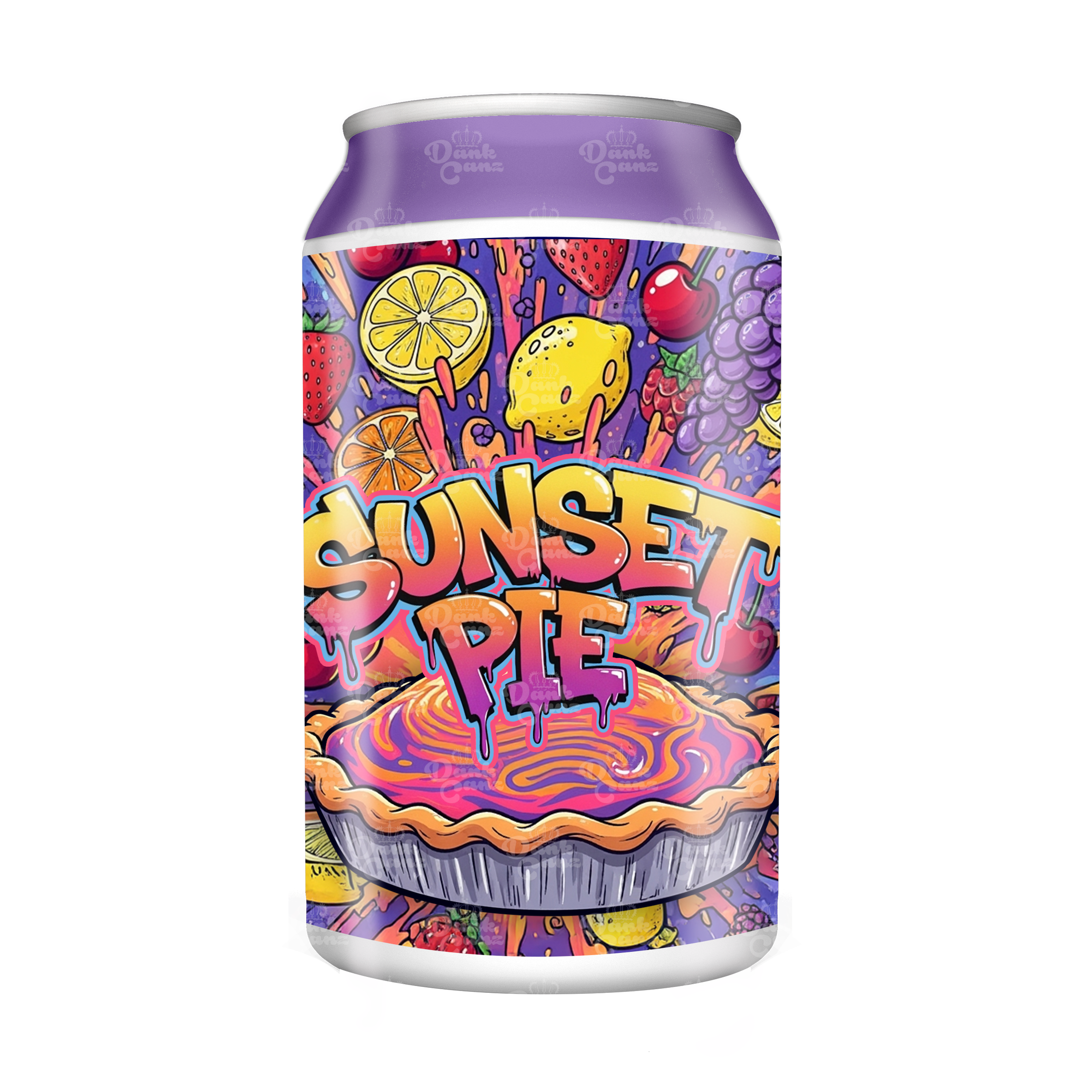 Sunset Pie 3.5g Plastic Soda Cans - DC Packaging Custom Cannabis Packaging