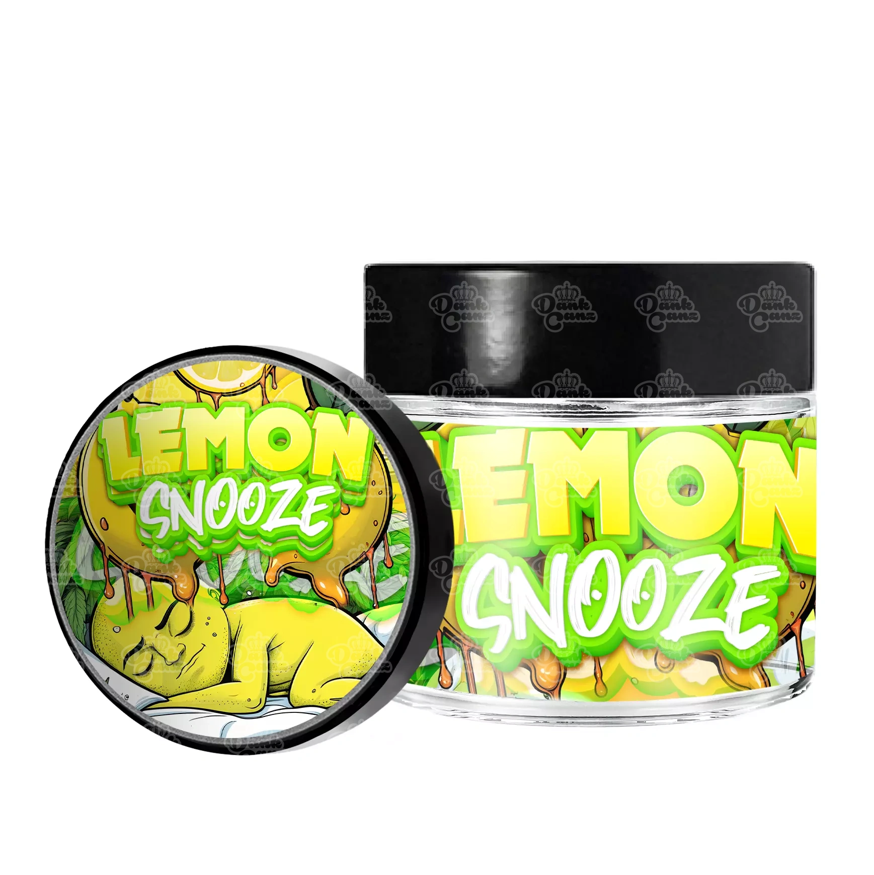 Lemon Snooze 3.5g/60ml Glass Jars - Labelled - DC Packaging Custom Cannabis Packaging