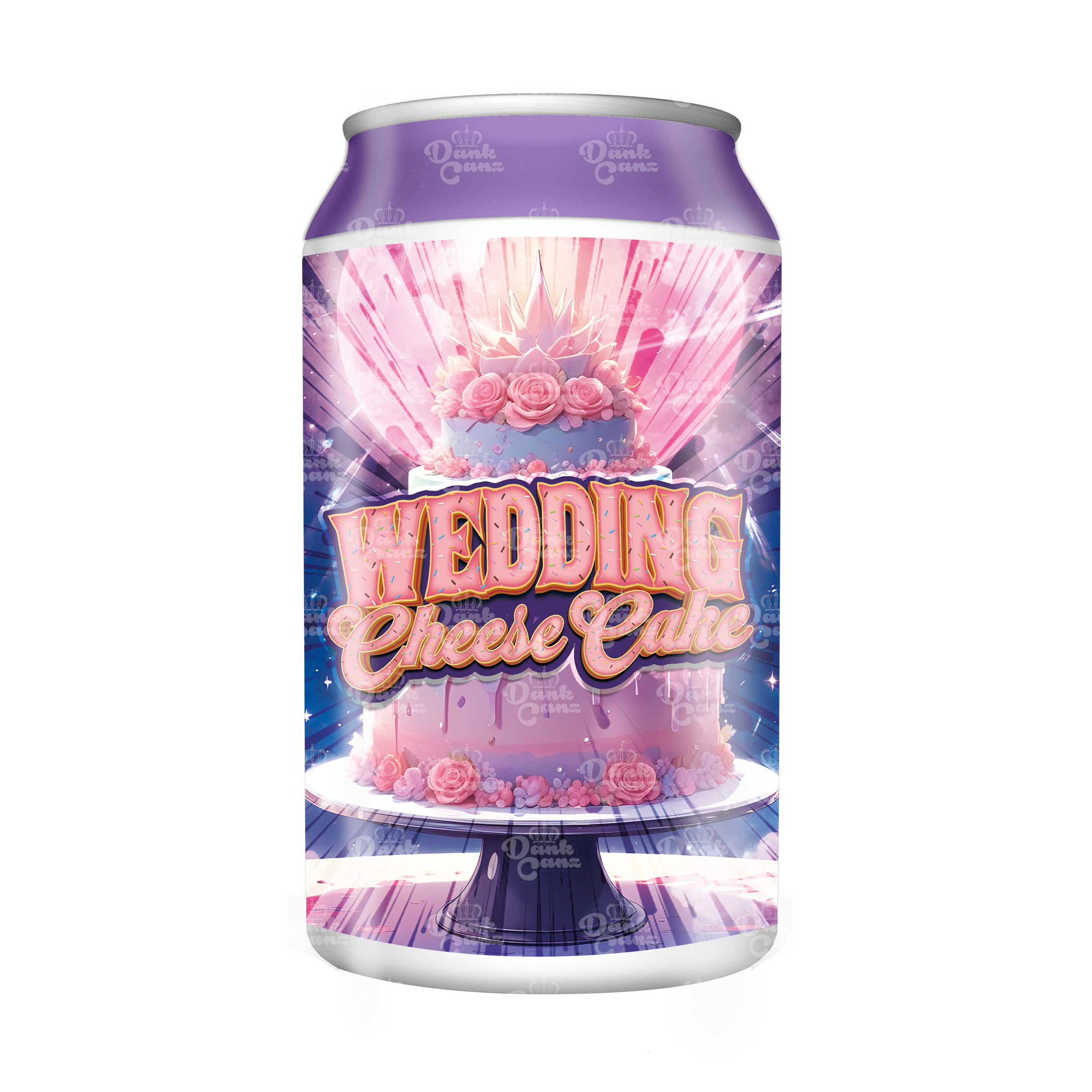 Wedding Cheese Cake 3.5g Plastic Soda Cans - DC Packaging Custom Cannabis Packaging