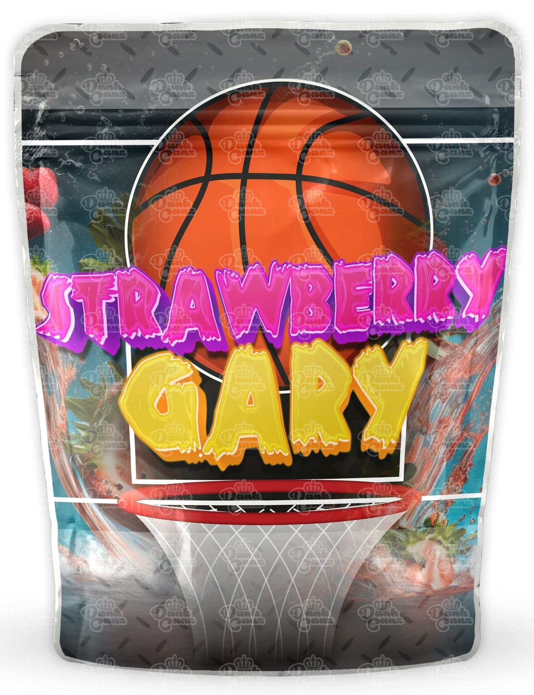 Strawberry Gary Mylar Bags - DC Packaging Custom Cannabis Packaging