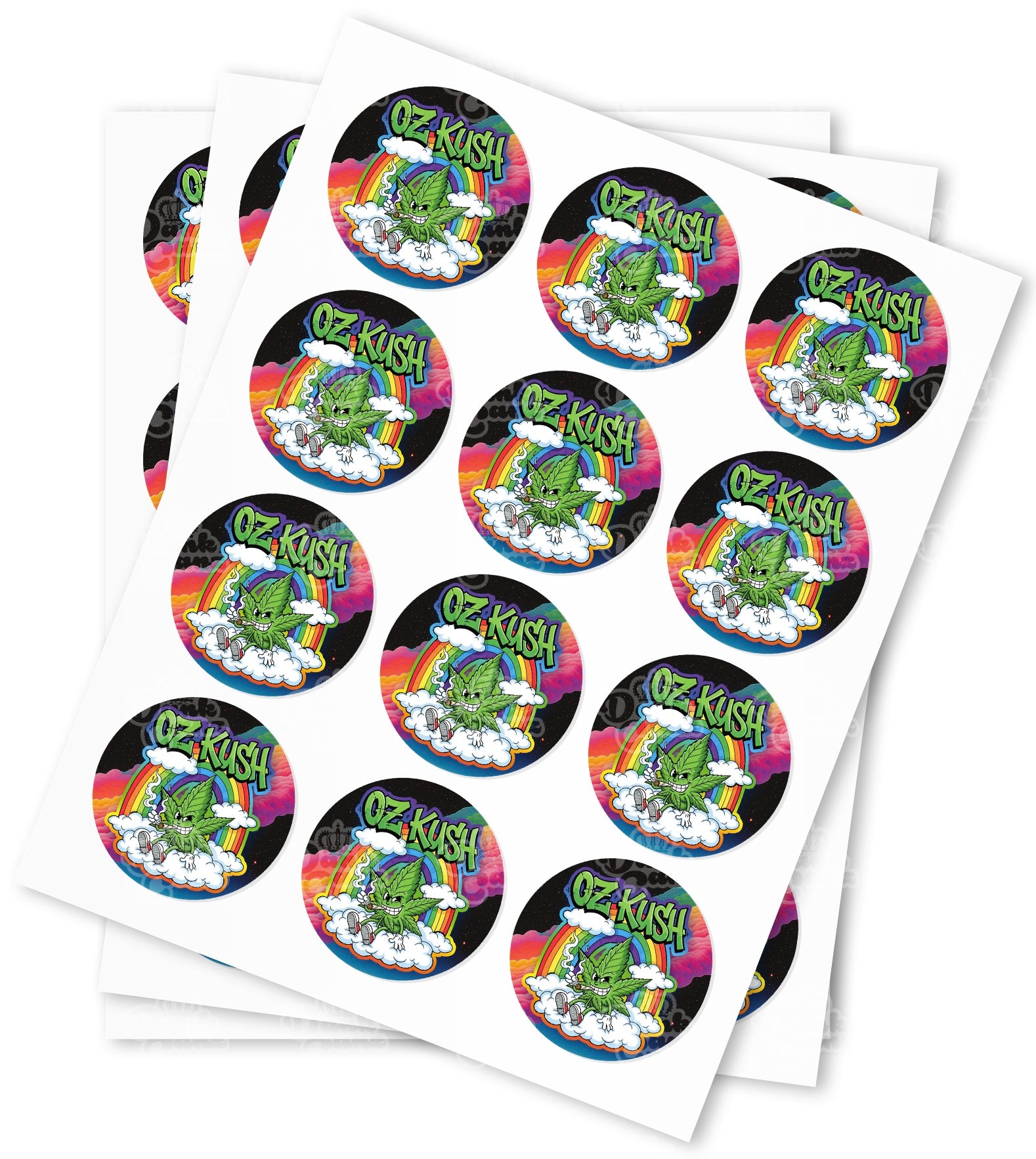 Oz Kush Strain Stickers - DC Packaging Custom Cannabis Packaging