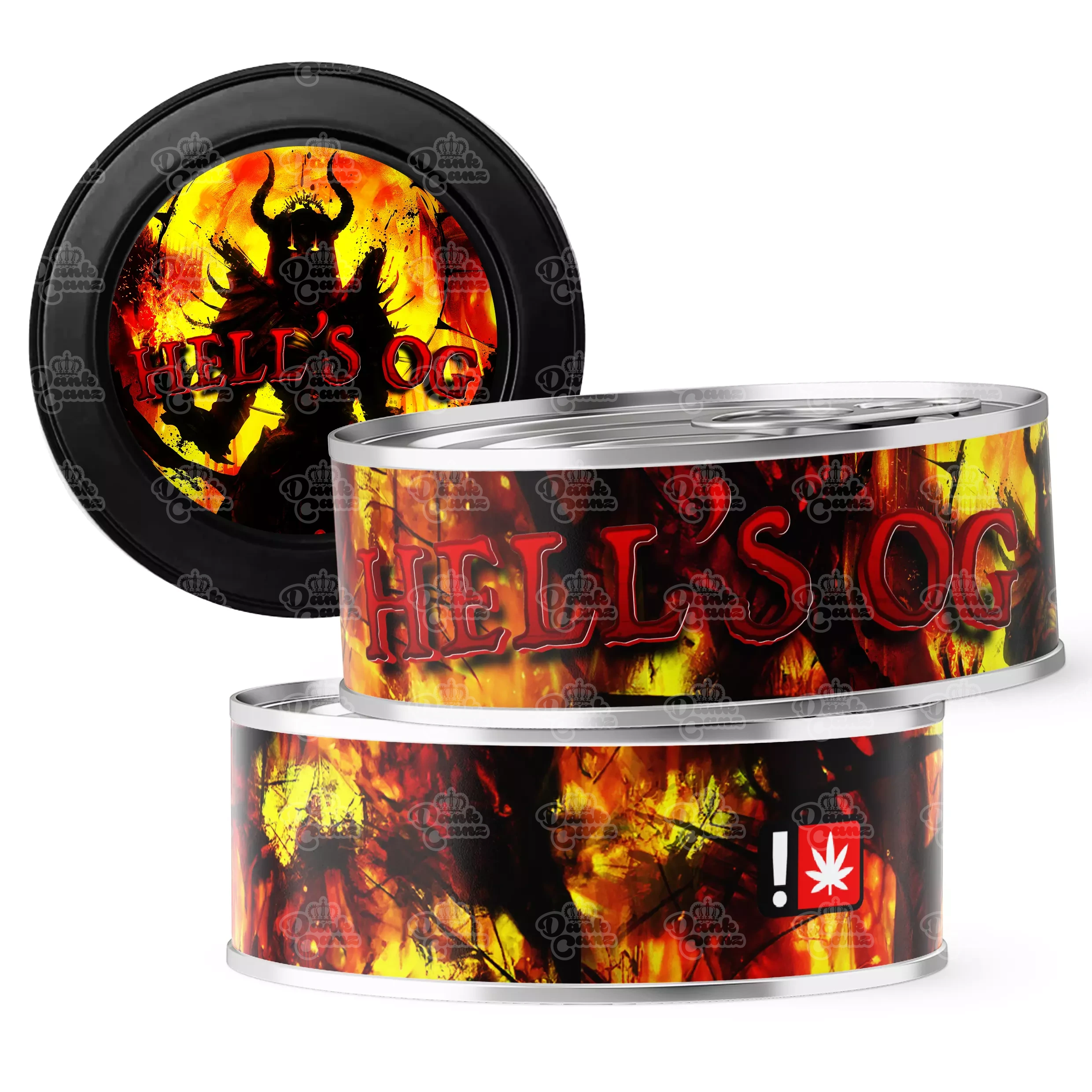 Hells OG 3.5g Self Seal Tins - DC Packaging Custom Cannabis Packaging