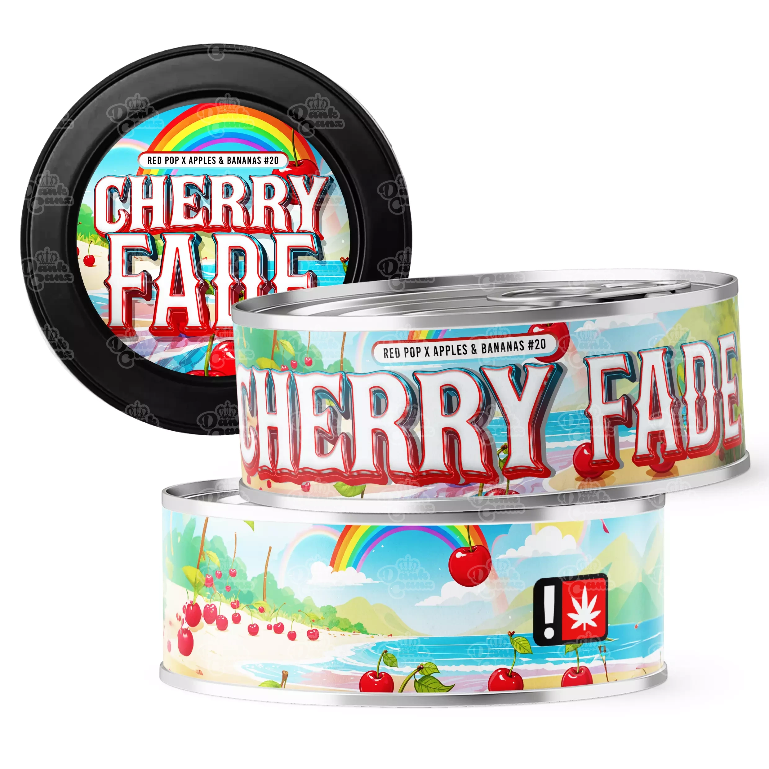 Cherry Fade 3.5g Self Seal Tins - DC Packaging Custom Cannabis Packaging
