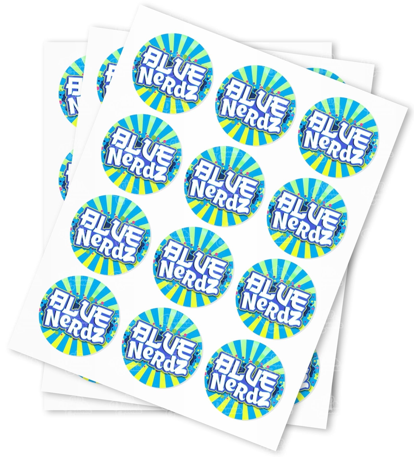 Blue Nerdz Strain Stickers - DC Packaging Custom Cannabis Packaging
