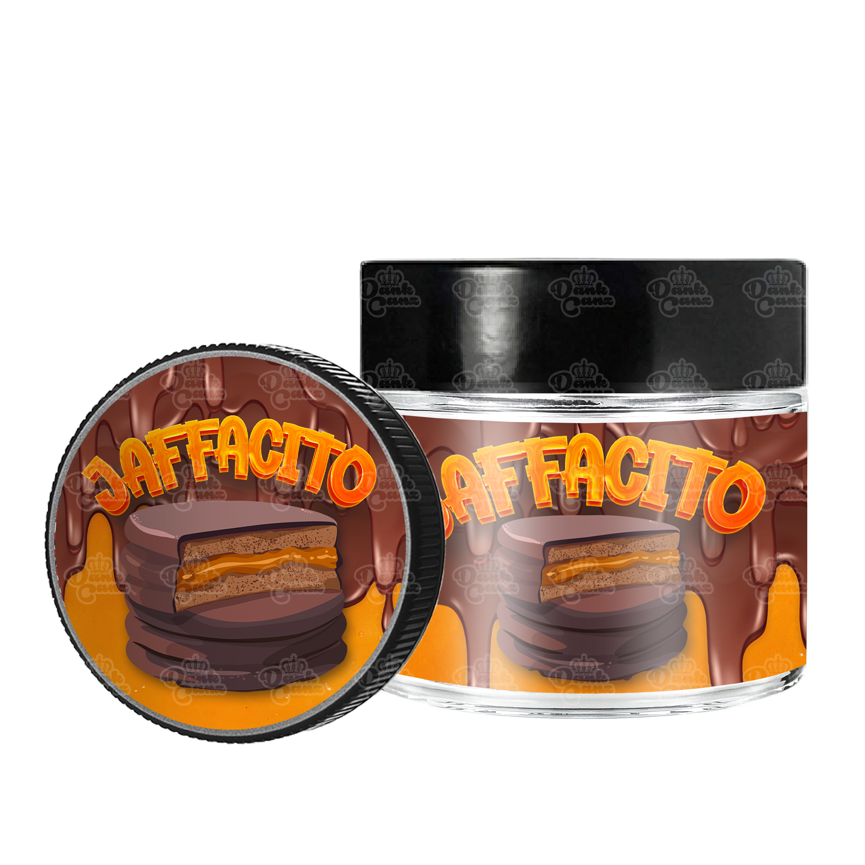 Jaffacito 3.5g/60ml Glass Jars - Labelled - DC Packaging Custom Cannabis Packaging