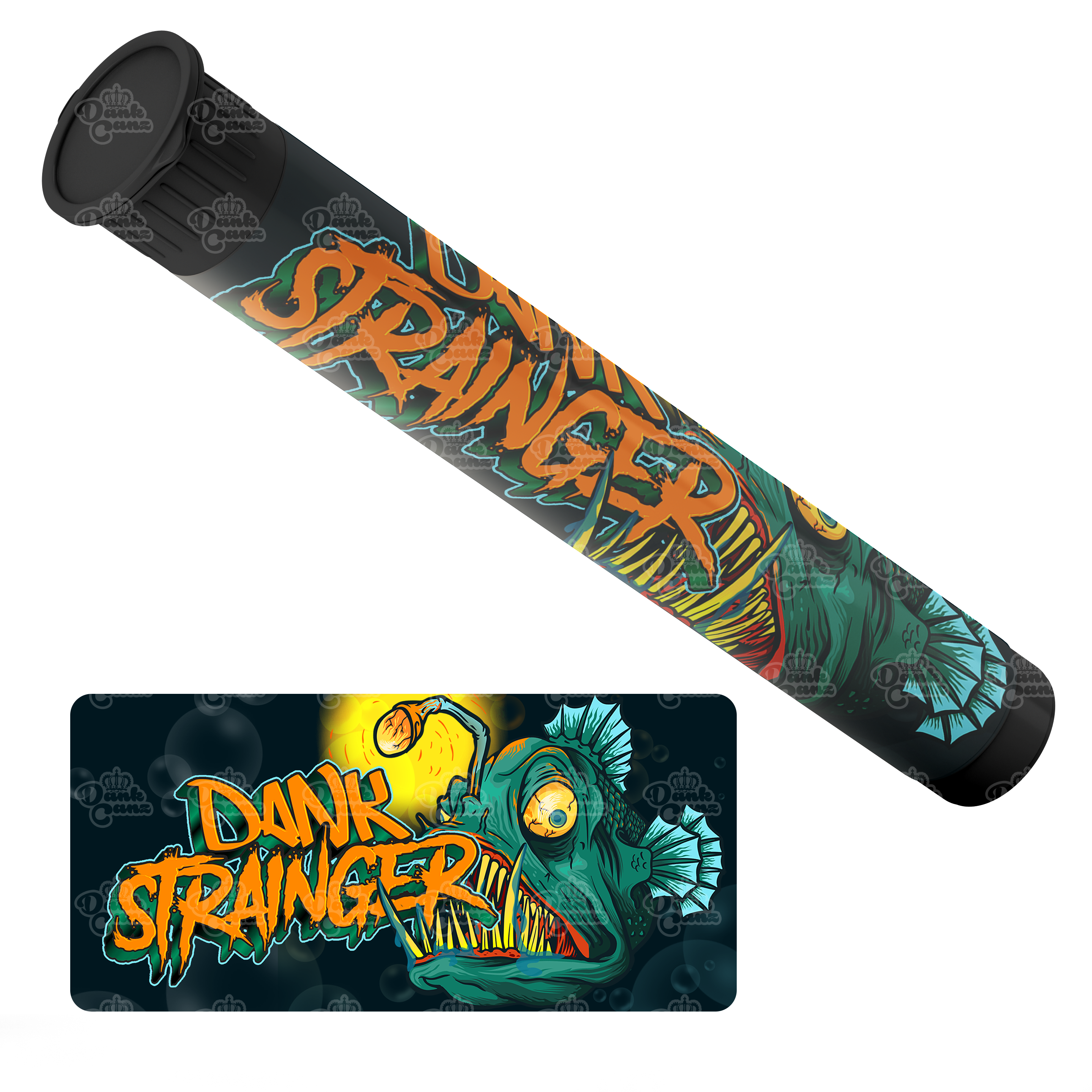 Dank Strainger Pre Roll Tubes - Labelled - DC Packaging Custom Cannabis Packaging