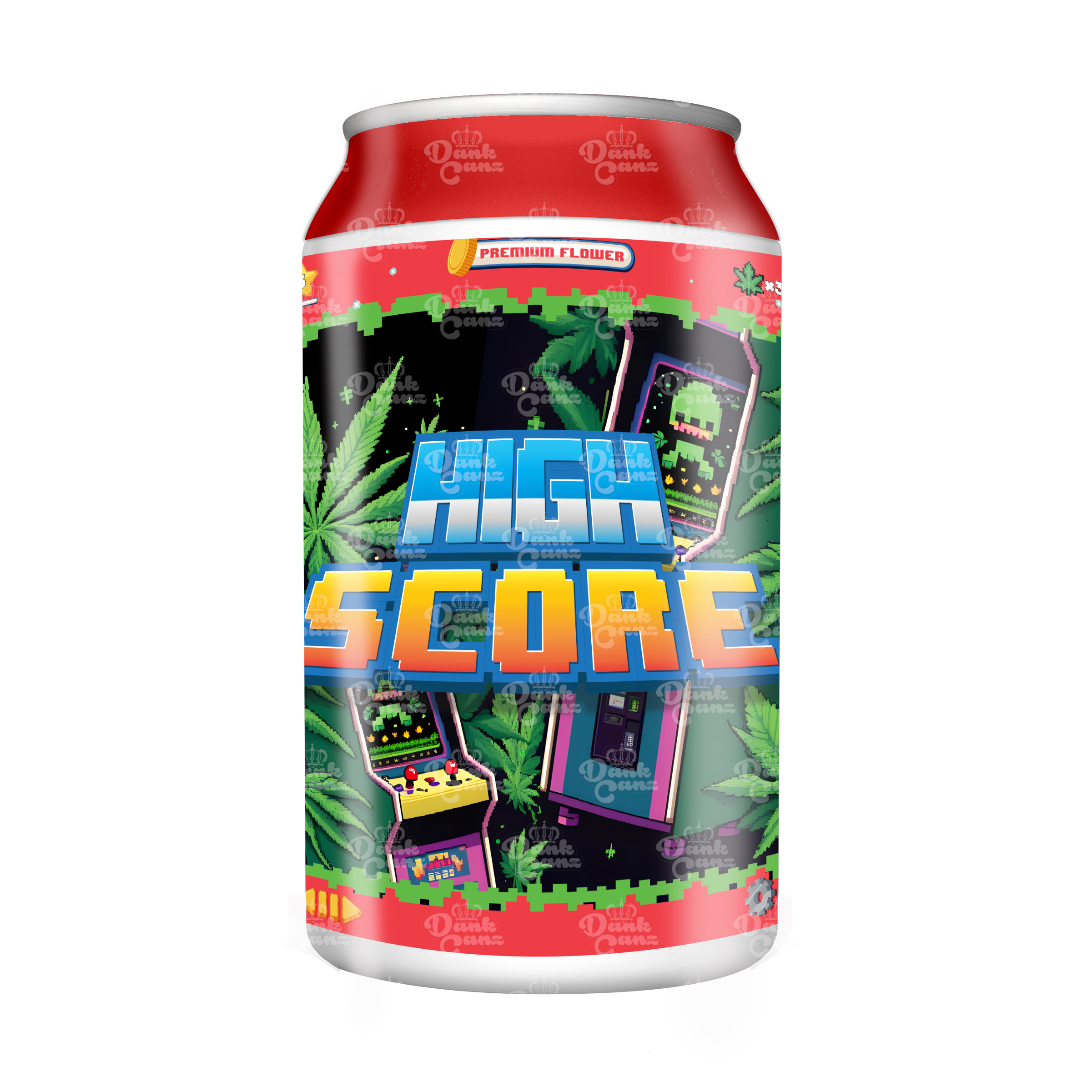 High Score 3.5g Plastic Soda Cans - DC Packaging Custom Cannabis Packaging