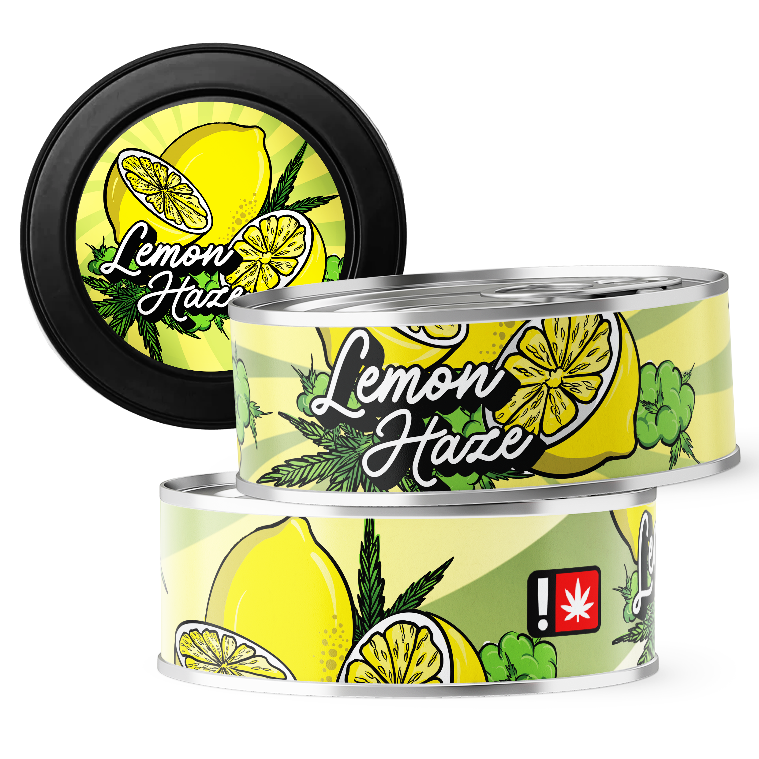 Lemon Haze 3.5g Self Seal Tins - DC Packaging Custom Cannabis Packaging