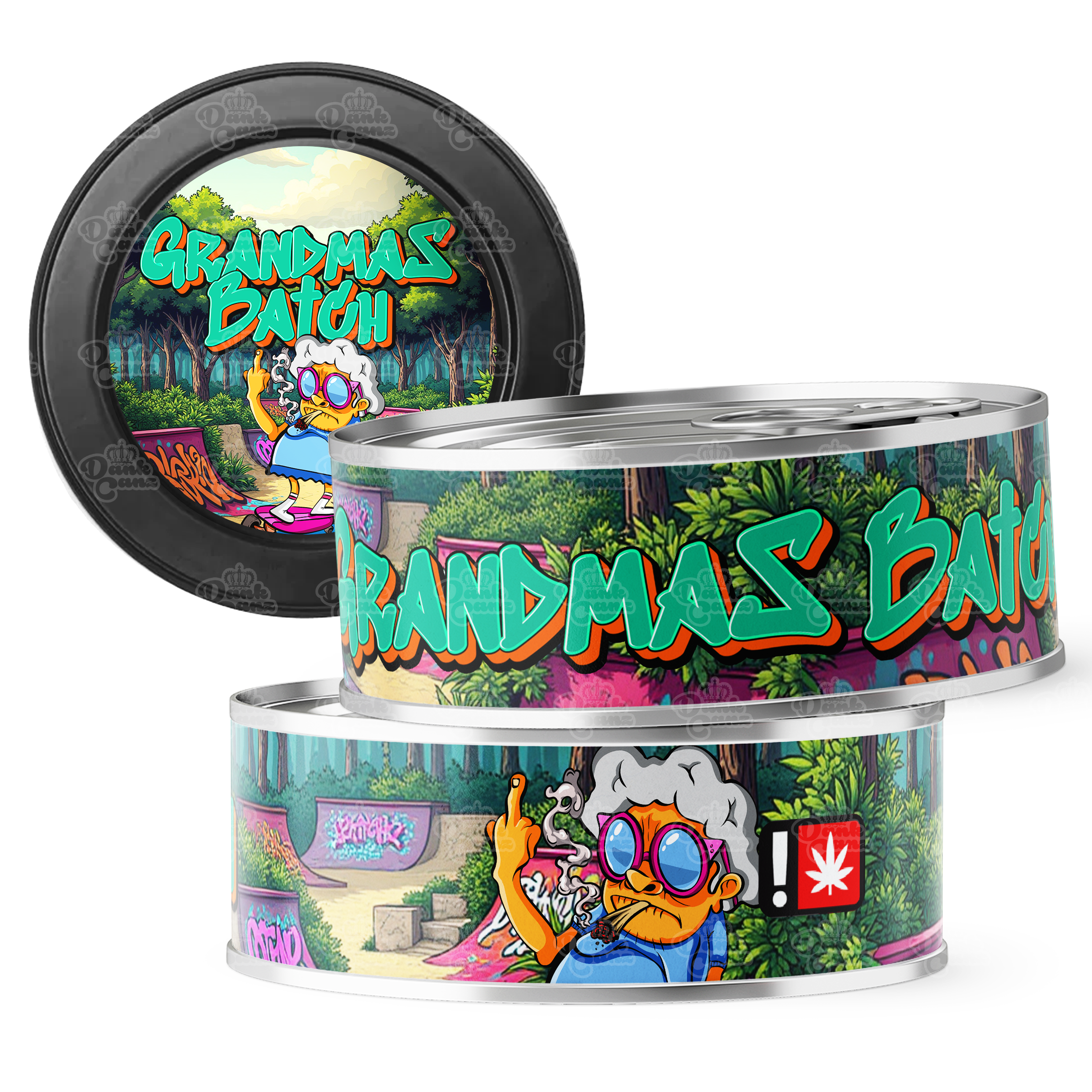 Grandmas Batch 3.5g Self Seal Tins - DC Packaging Custom Cannabis Packaging