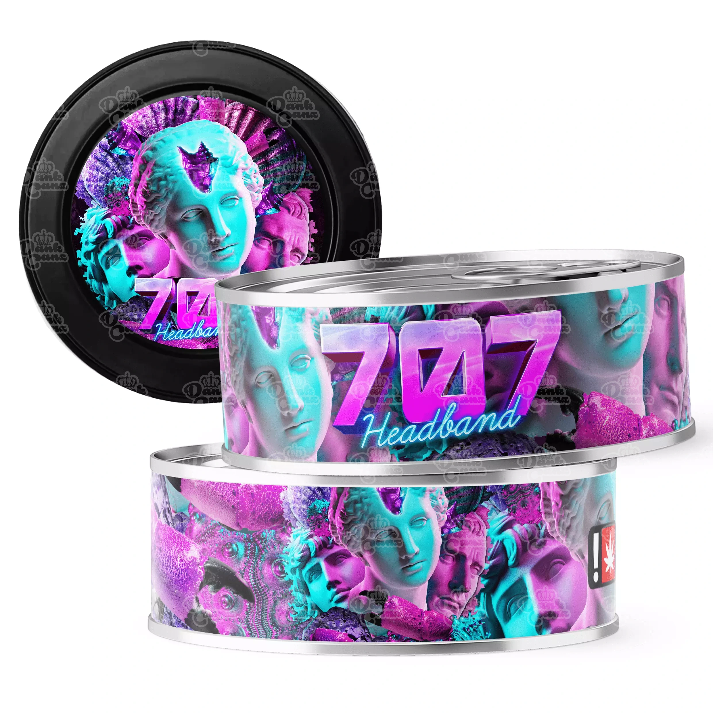 707 Headband 3.5g Self Seal Tins - DC Packaging Custom Cannabis Packaging