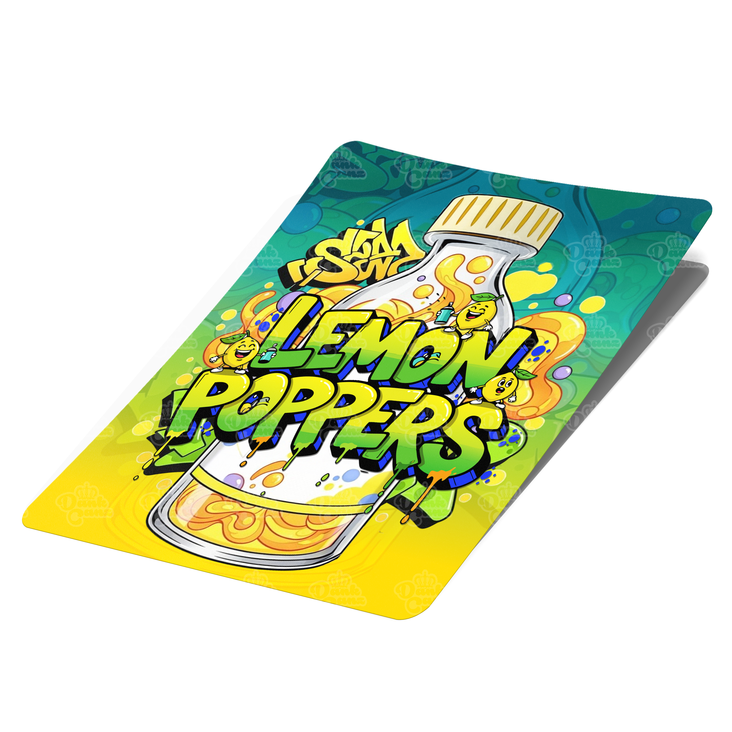 Lemon Poppers Mylar Bag Labels - Labels only - DC Packaging Custom Cannabis Packaging