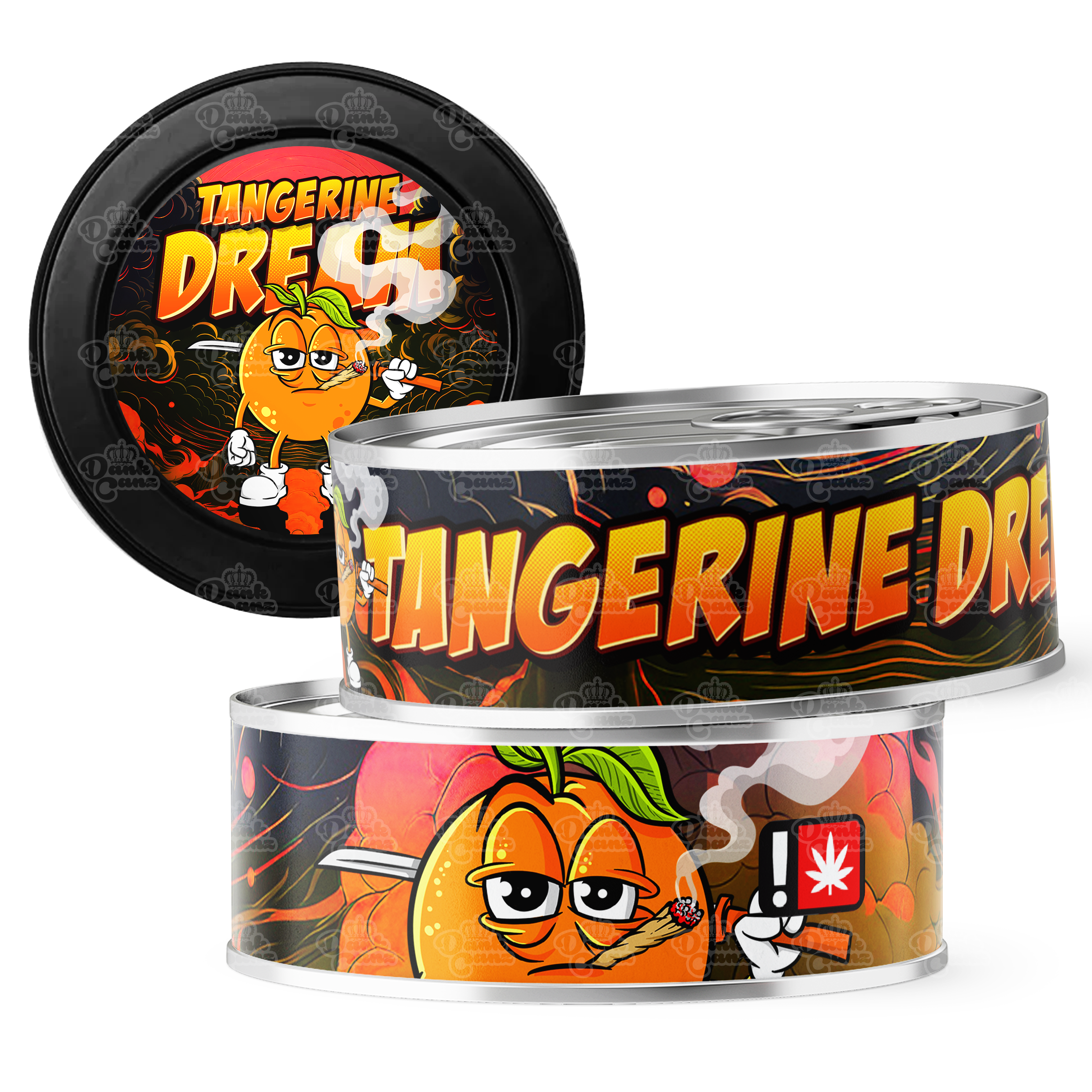 Tangerine Dream 3.5g Self Seal Tins - DC Packaging Custom Cannabis Packaging